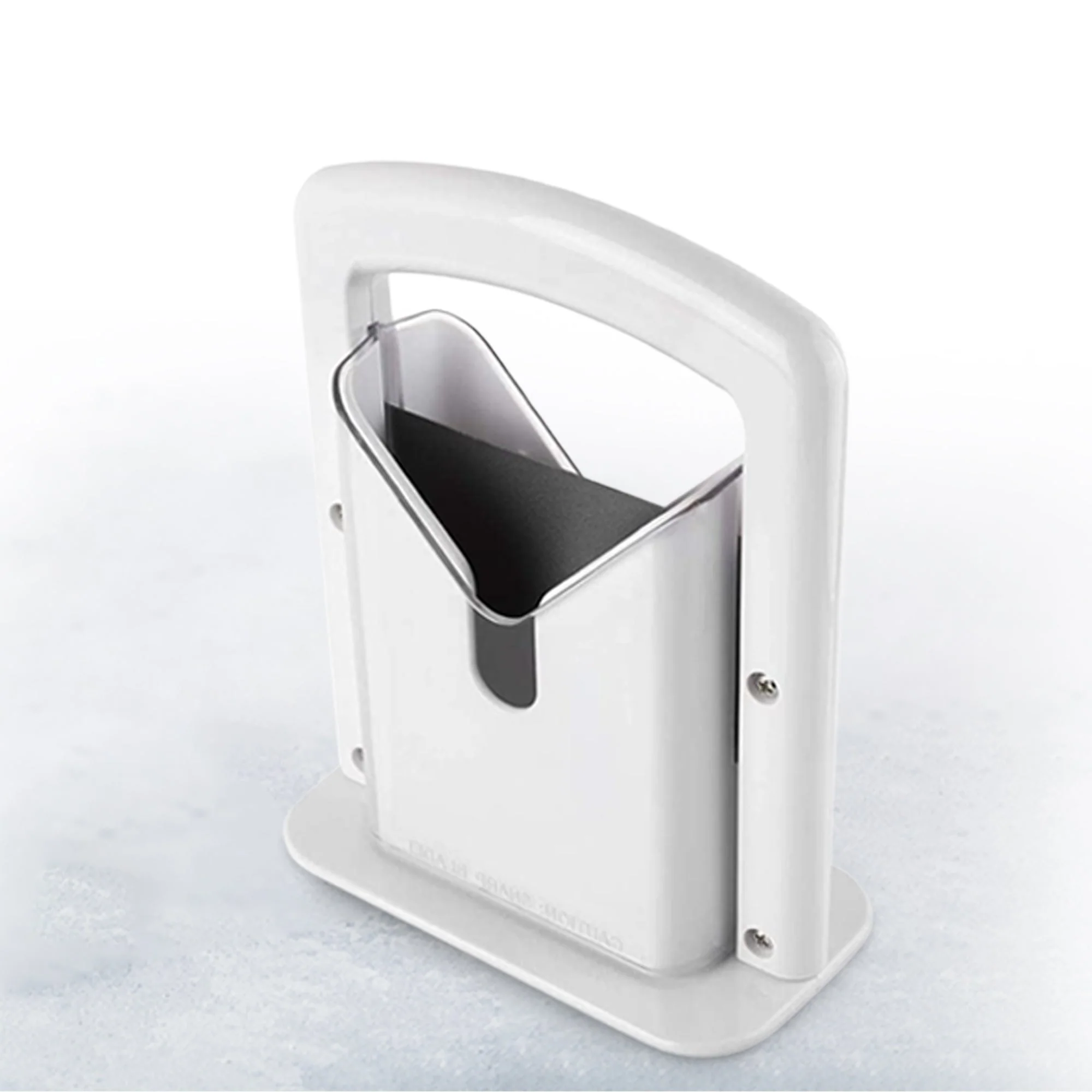 Cheer Collection Stainless Steel Guillotine Bagel Slicer, White - Image 8