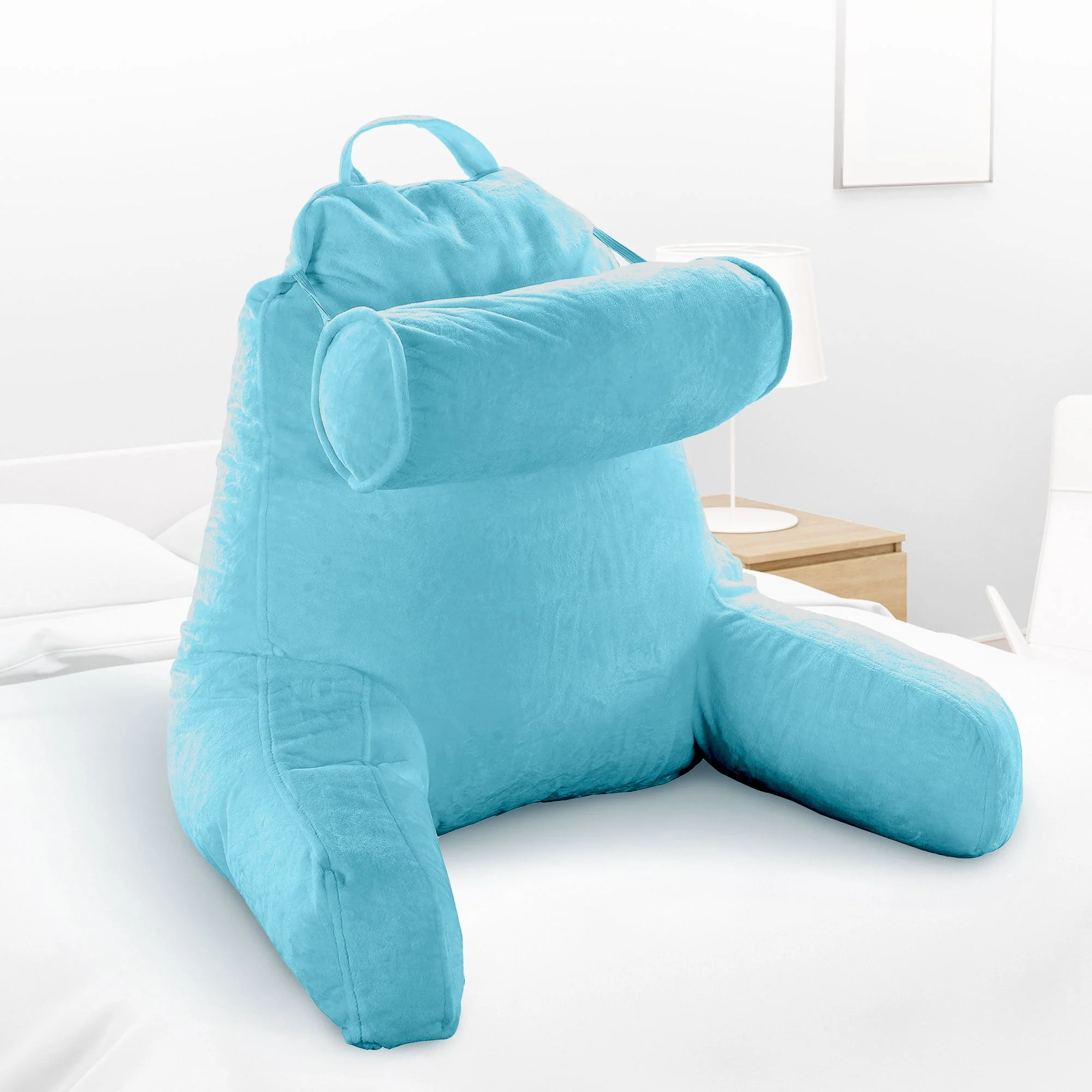 Cheer Collection TV & Reading Pillow with Detachable Cervical Bolster Backrest , Washable - Image 61