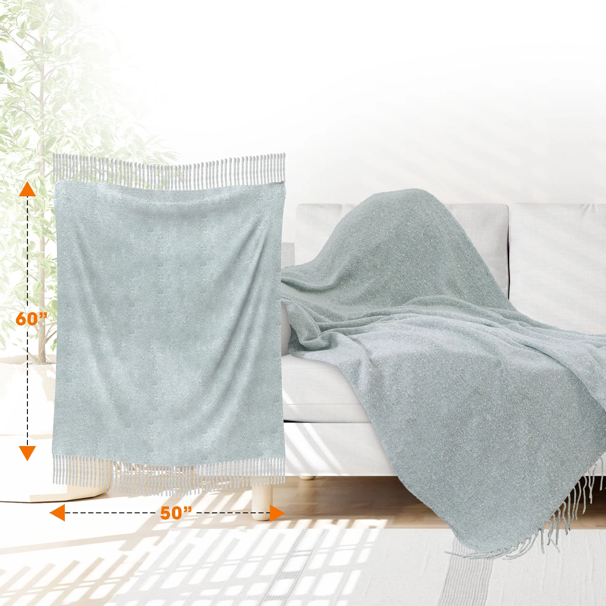 Cheer Collection Ultra Soft Knit Throw Blanket | 100% Acrylic Accent Throw - 50 x 60 inches - Image 11