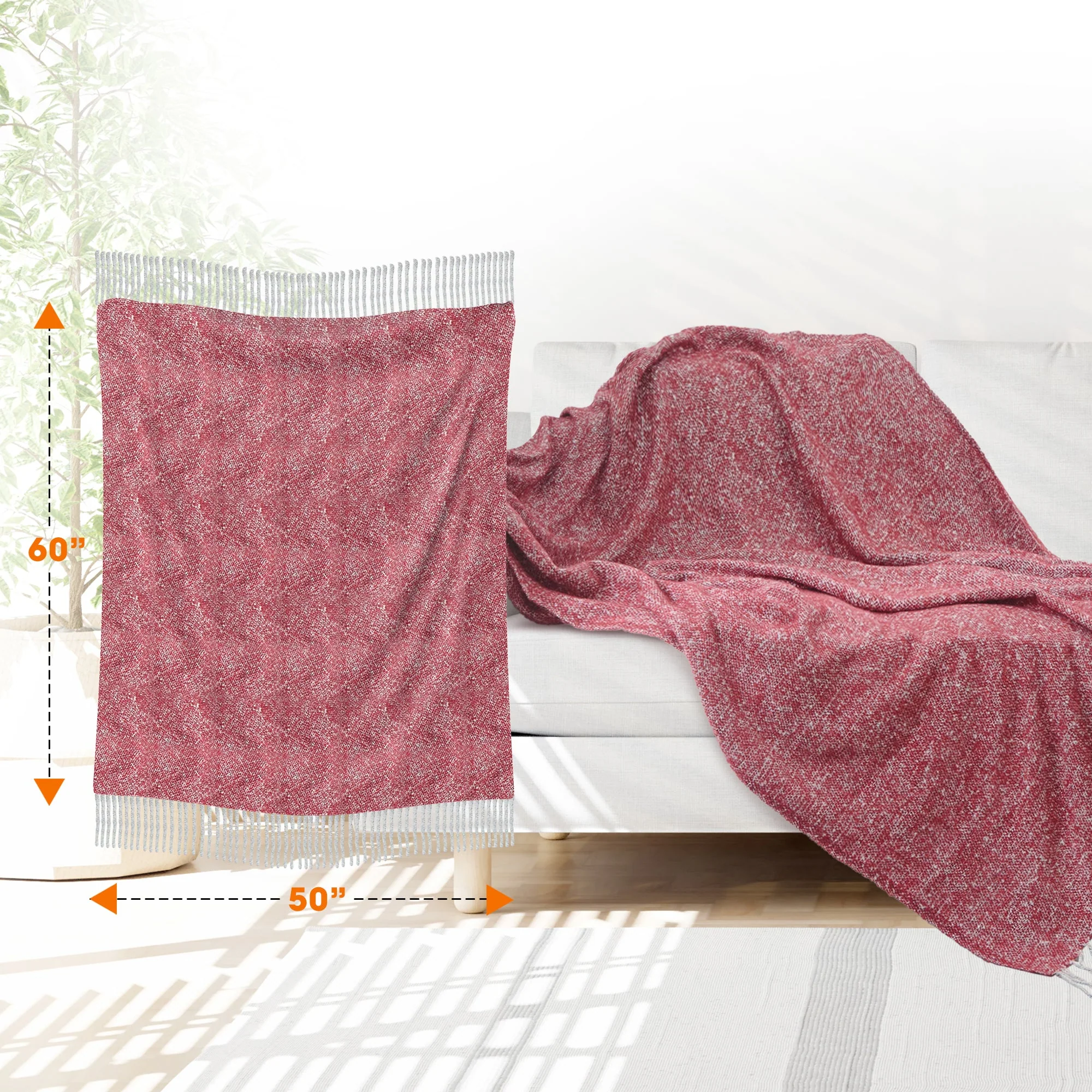 Cheer Collection Ultra Soft Knit Throw Blanket | 100% Acrylic Accent Throw - 50 x 60 inches - Image 4