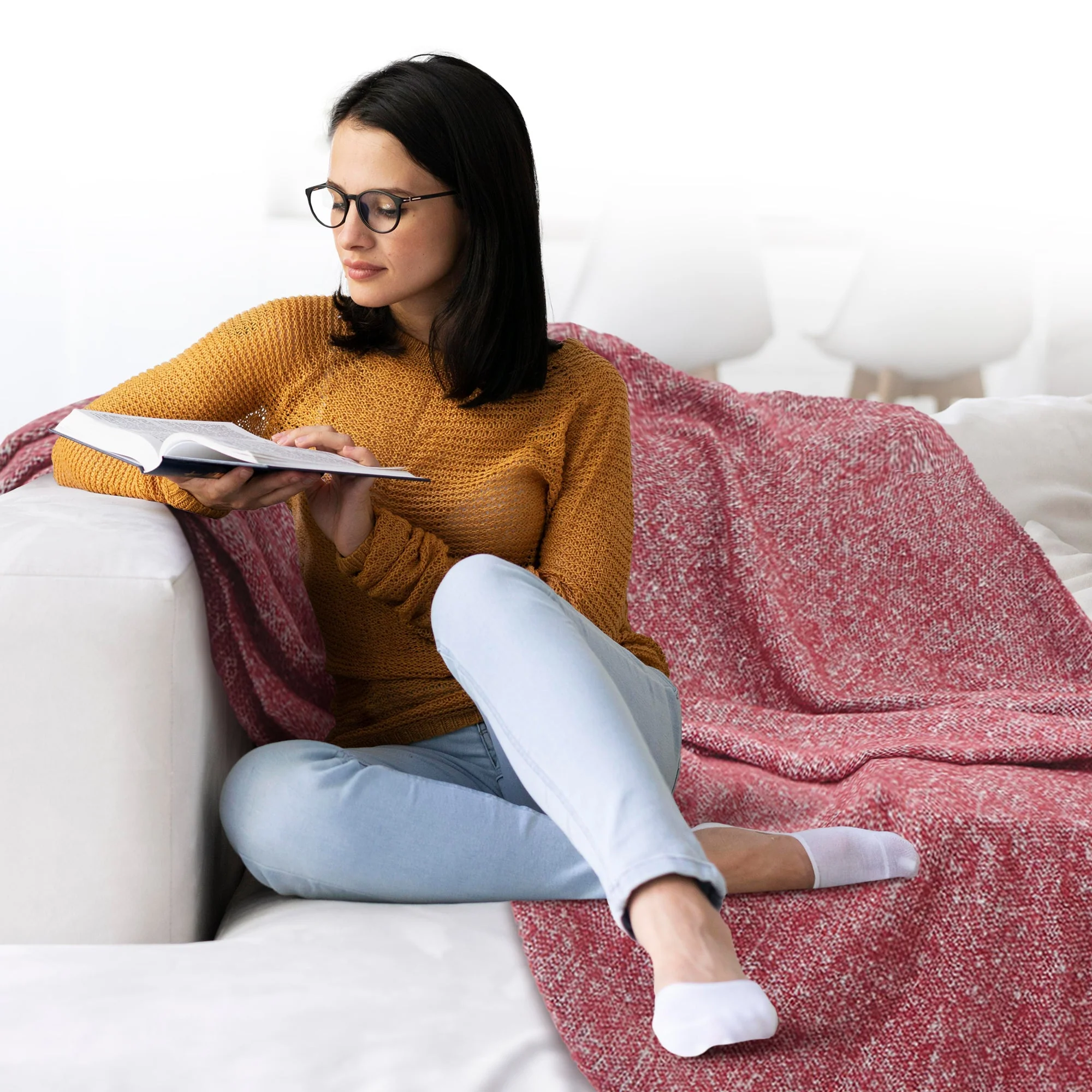 Cheer Collection Ultra Soft Knit Throw Blanket | 100% Acrylic Accent Throw - 50 x 60 inches - Image 6