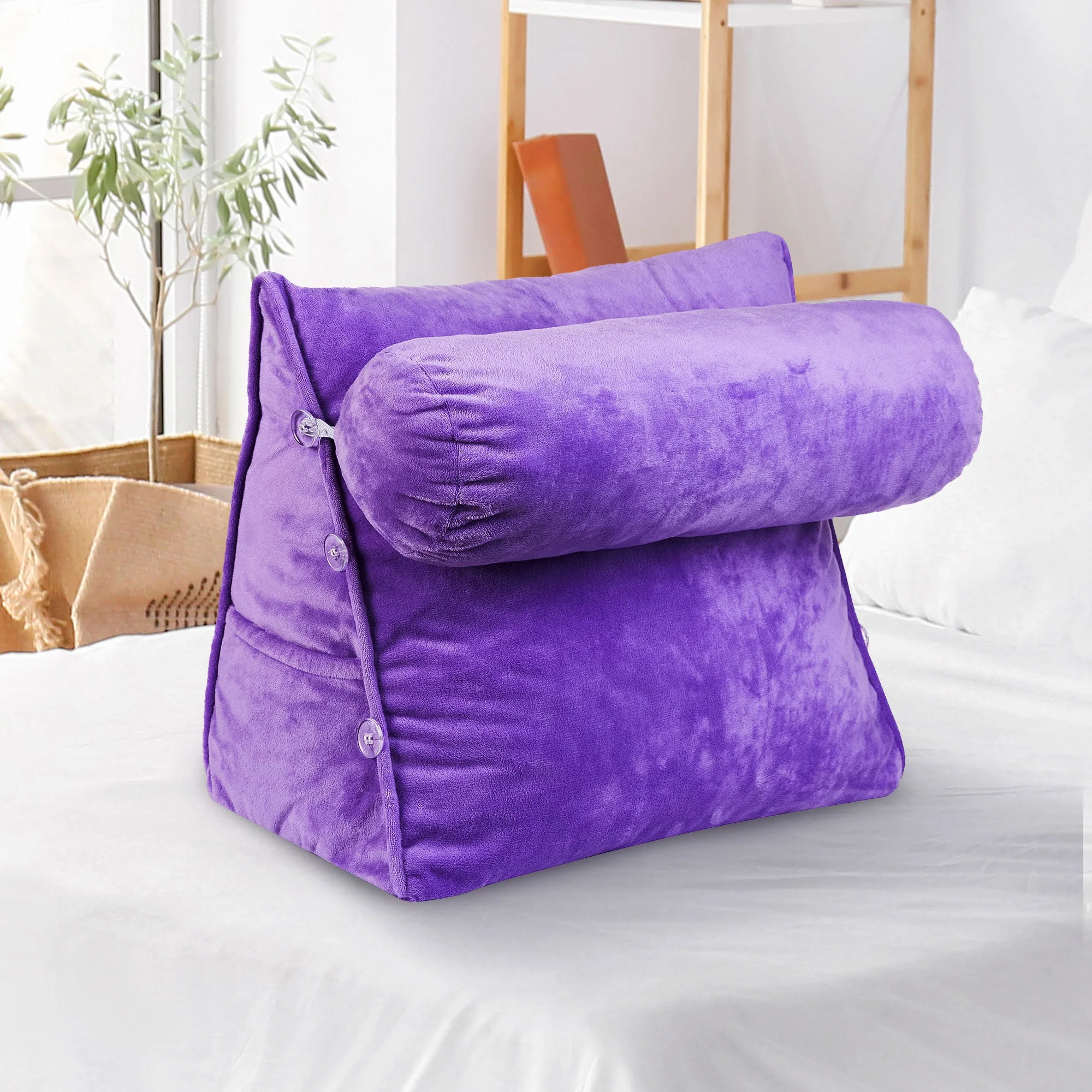 Cheer Collection Wedge Pillow with Detachable Bolster & Backrest - Image 37
