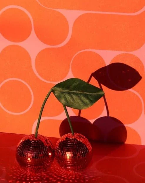 Cherry Disco Ball, Whimsical Dopamine Decor, Quirky Decorative Object - Image 4