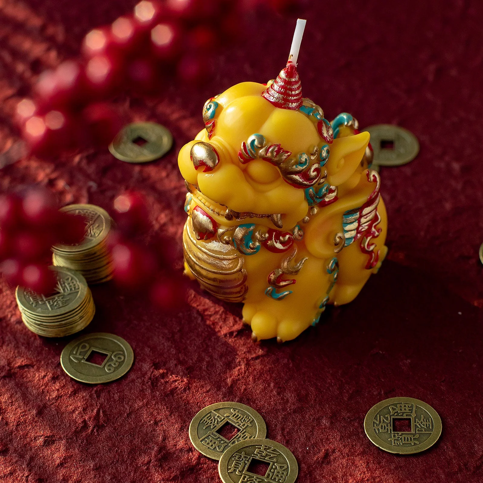 Chinese Fortune PIXIU Candle - Image 4