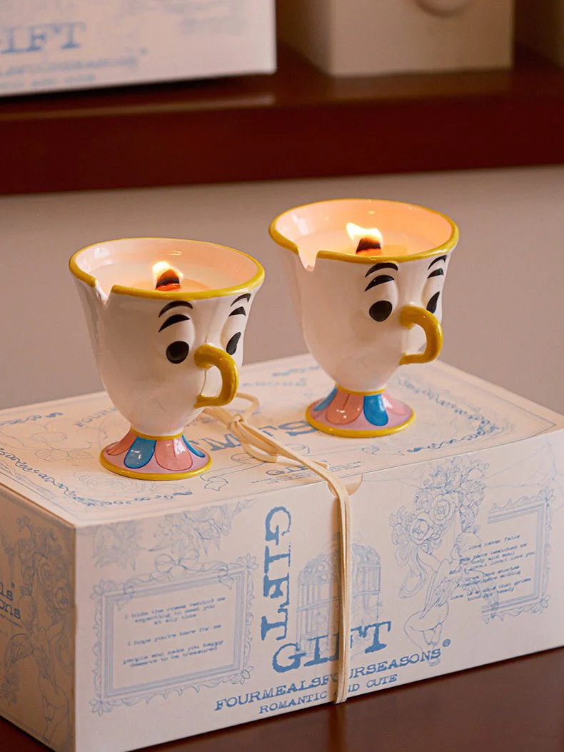 Chip Potts Scented Soy Wax Candles Set of 2 Pcs - Cute Ceramic Cartoon Mug Candle - Image 6