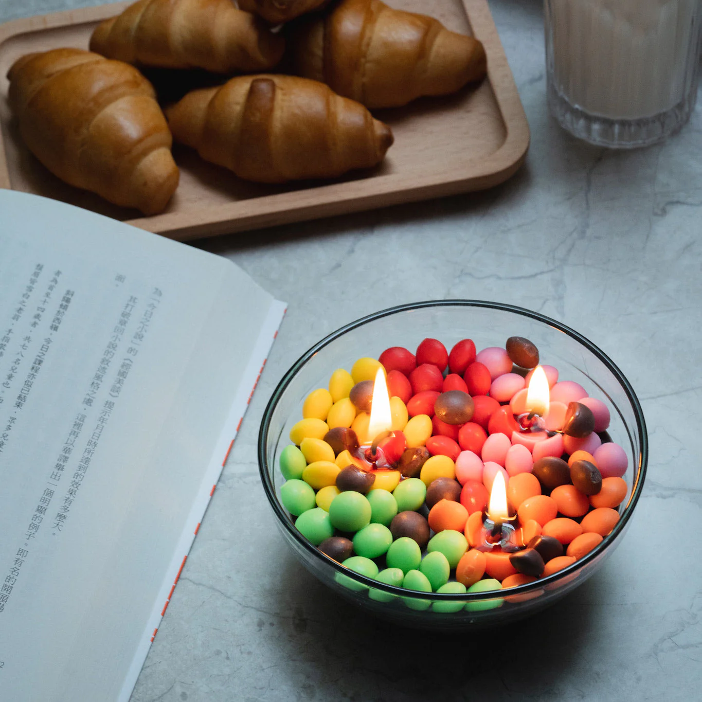Colourful Rainbow Sugar Bowl Scented Candle - Image 2