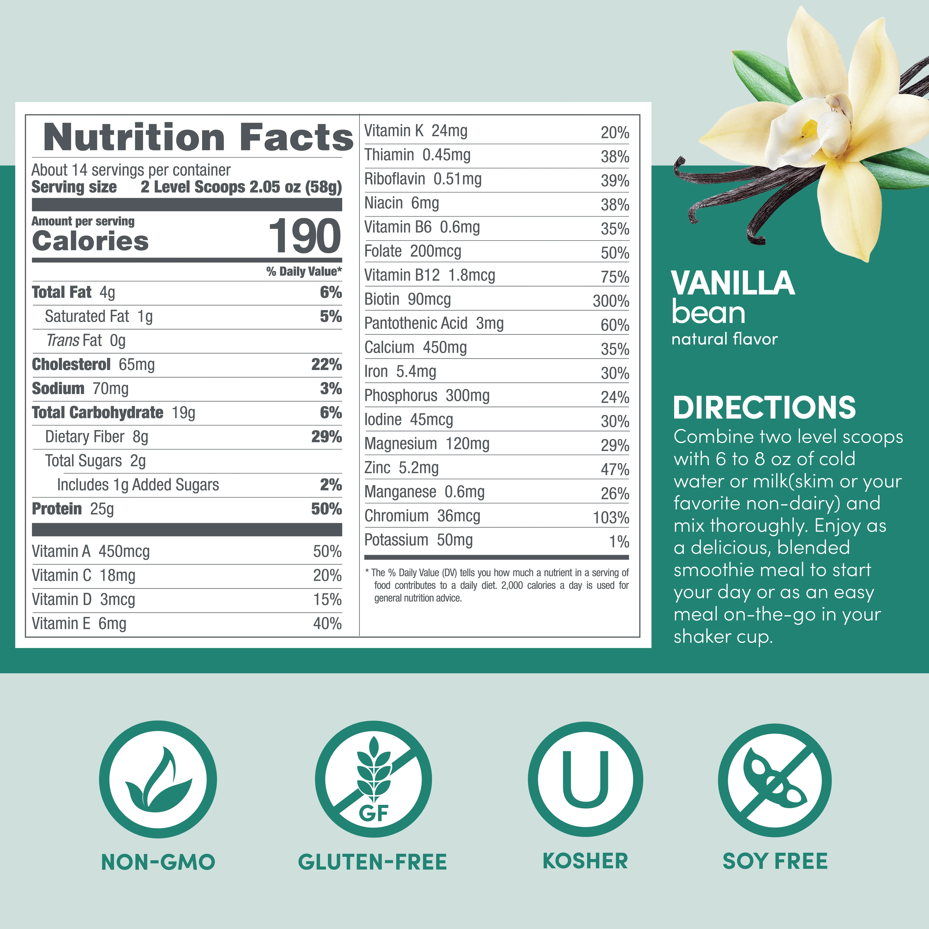 Designer Whey: Meal Replacement Protein Powder | Vanilla - Image 2