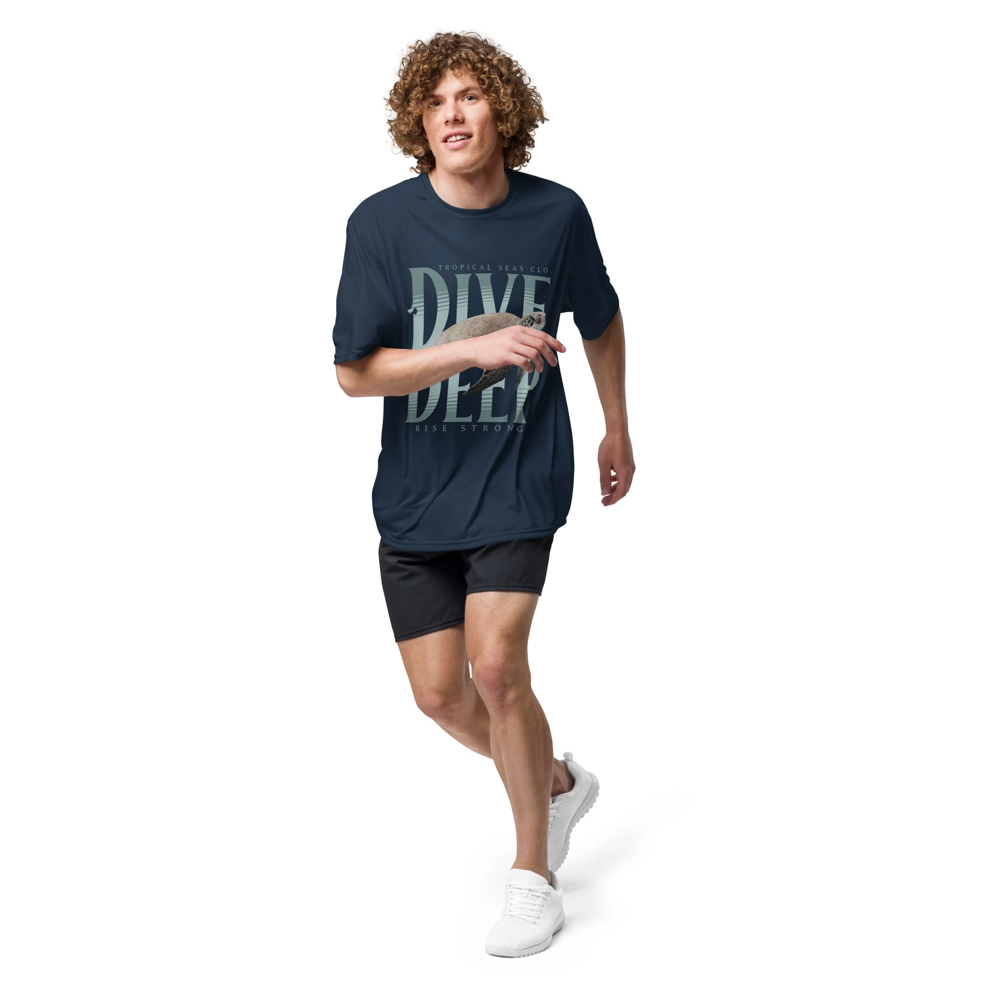 Dive Deep Sea Turtle Performance T-shirt - Image 3