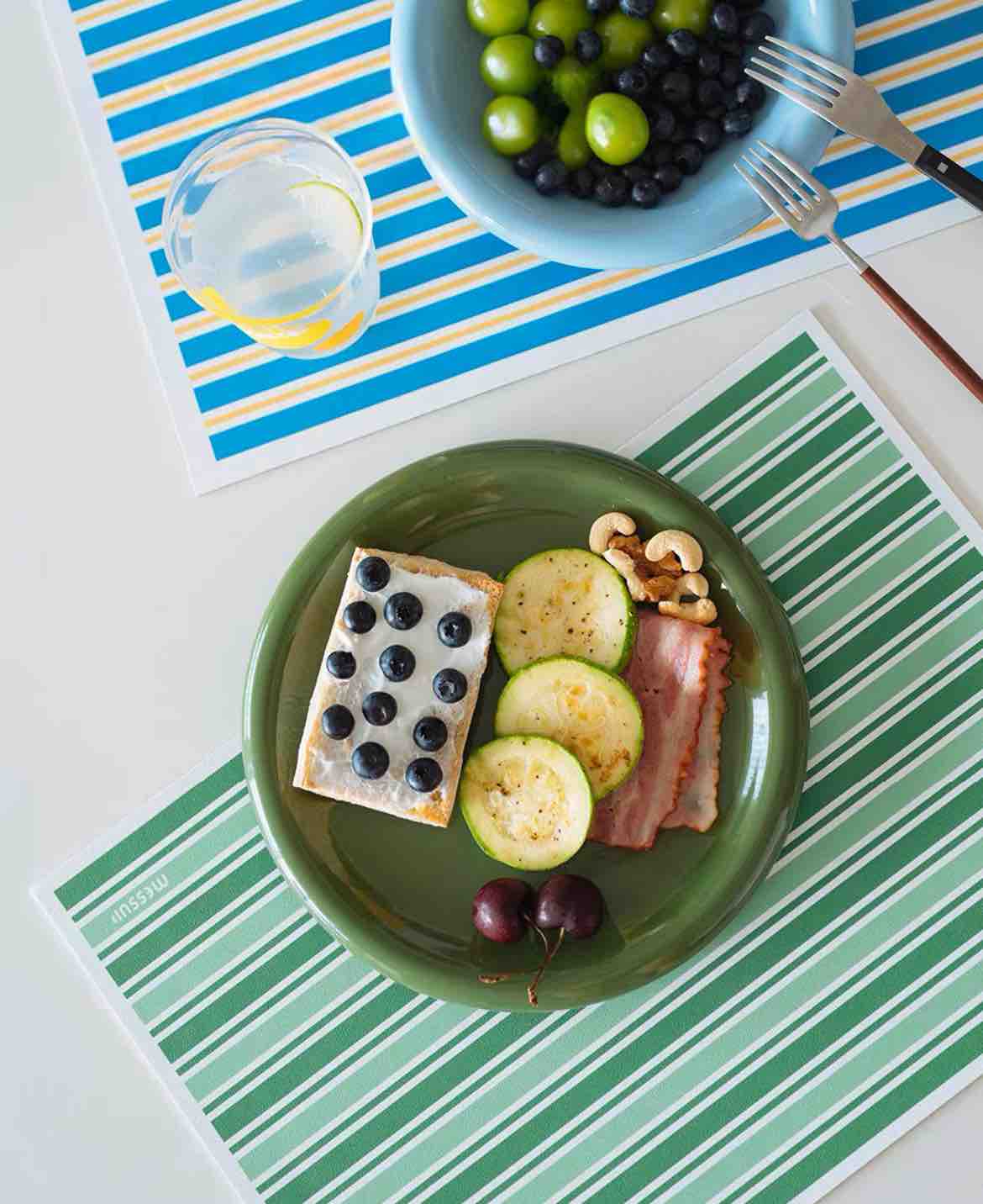 Dopamine Stripe Placemat Set Of 4 Pcs For Table Setting, Easy Cleaning - Image 2