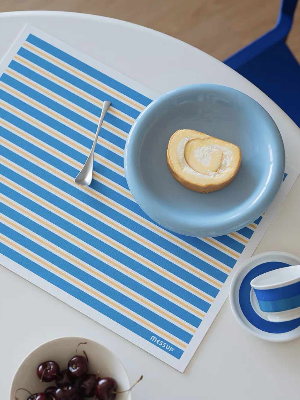 Dopamine Stripe Placemat Set Of 4 Pcs For Table Setting, Easy Cleaning - Image 3