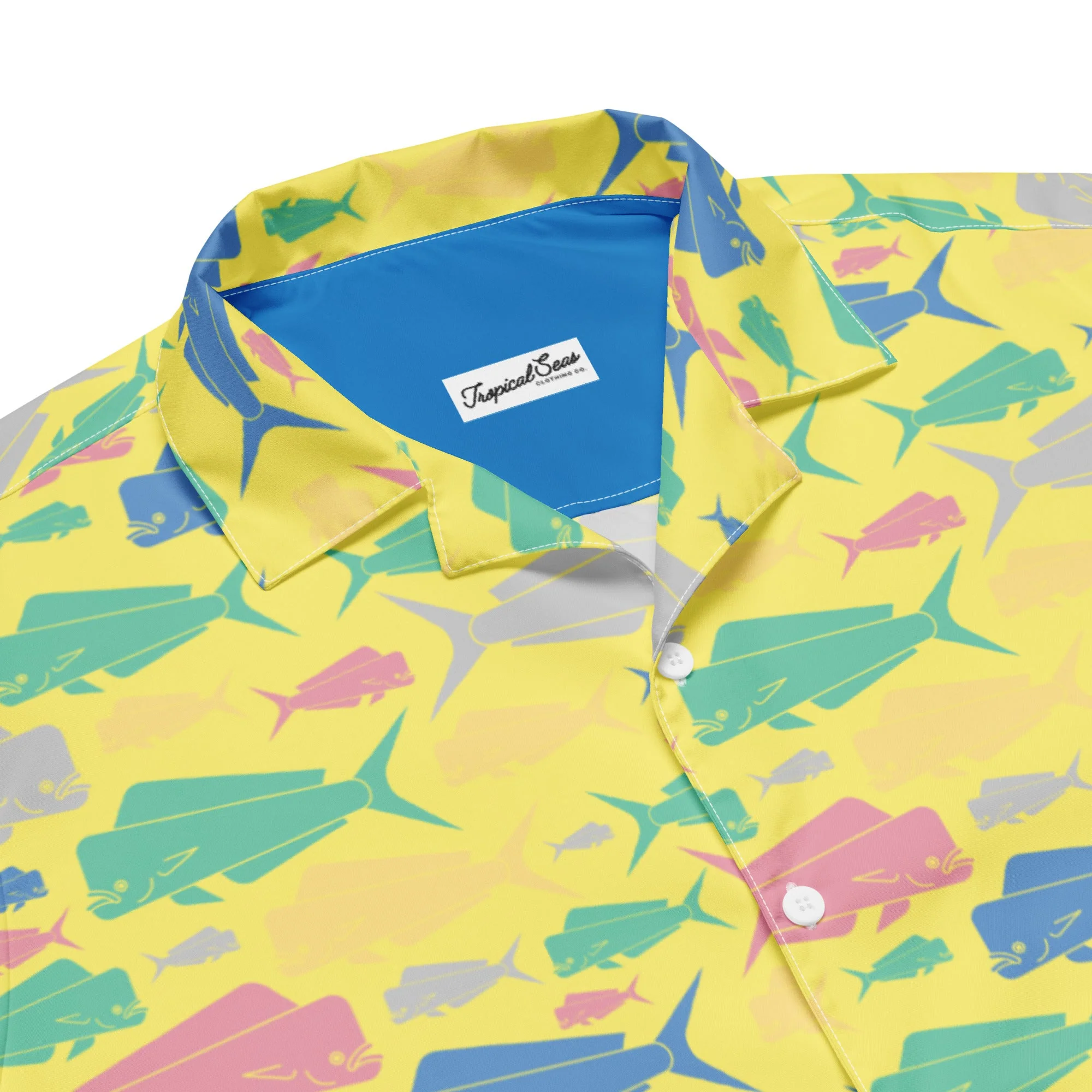 Dorado Fish Island Button Down Hawaiian Shirt - Coastal Summer 2024 Collection - Image 2