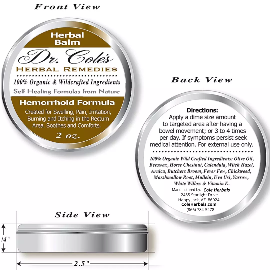 Dr. Cole's Hemorrhoid Balm, Salts, and Constipation Balm Bundle - Image 2