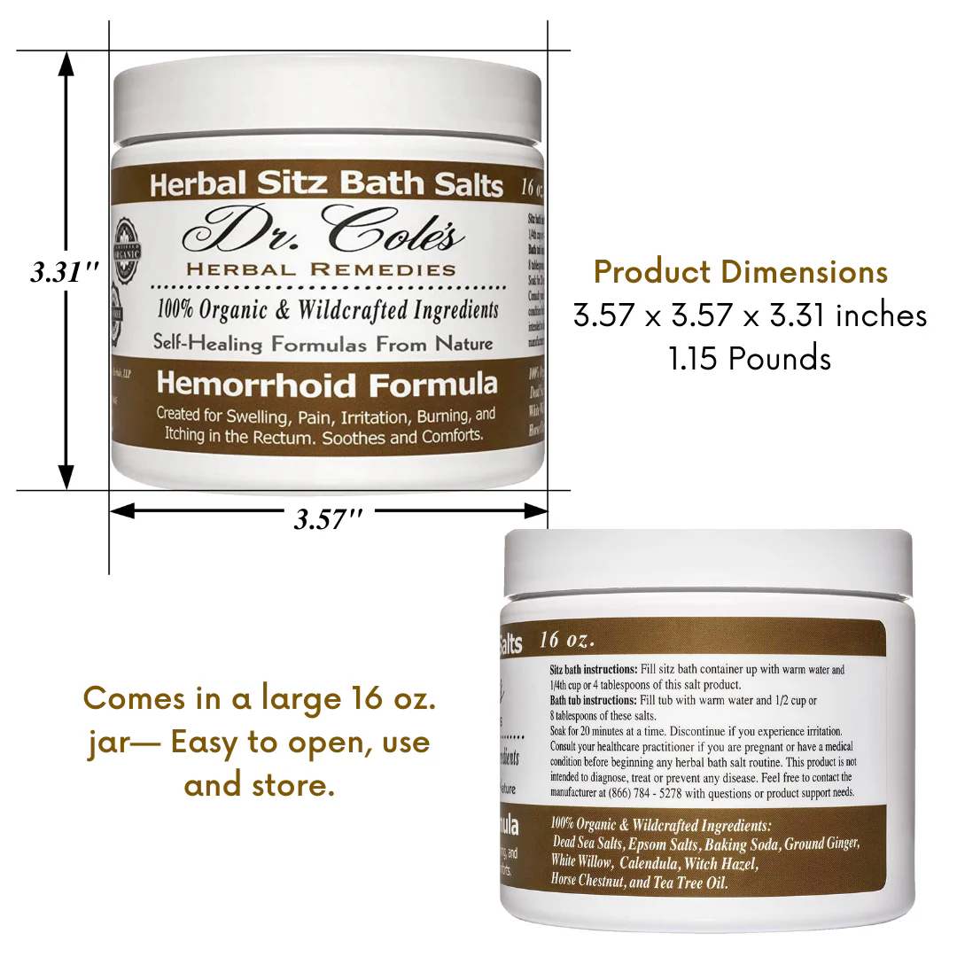 Dr. Cole's Hemorrhoid Balm, Salts, and Constipation Balm Bundle - Image 4
