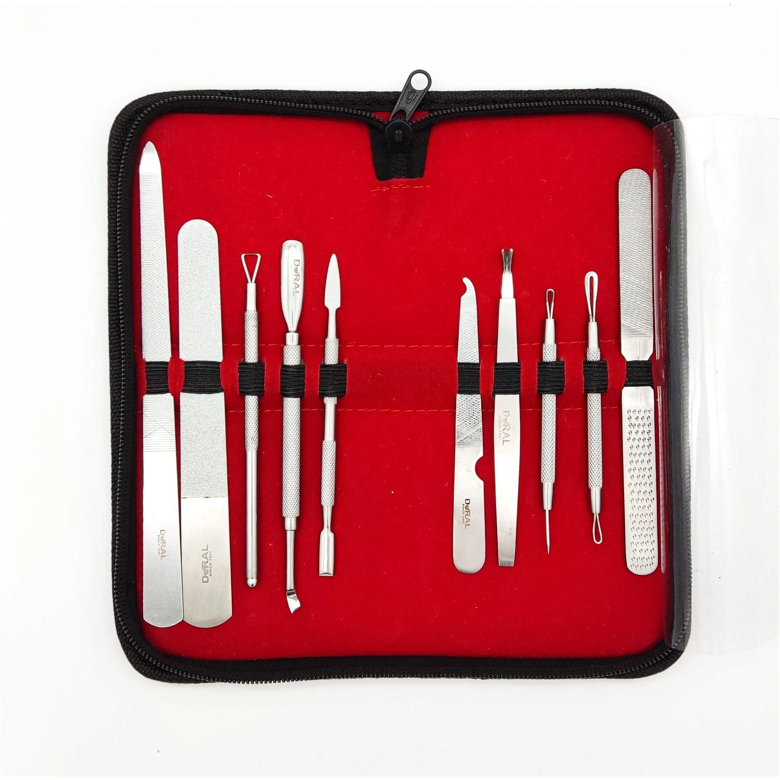 Dural Manicure/ Pedicure/Facial Complete Kit with Leather Case Stainless Steel (Grade A+)