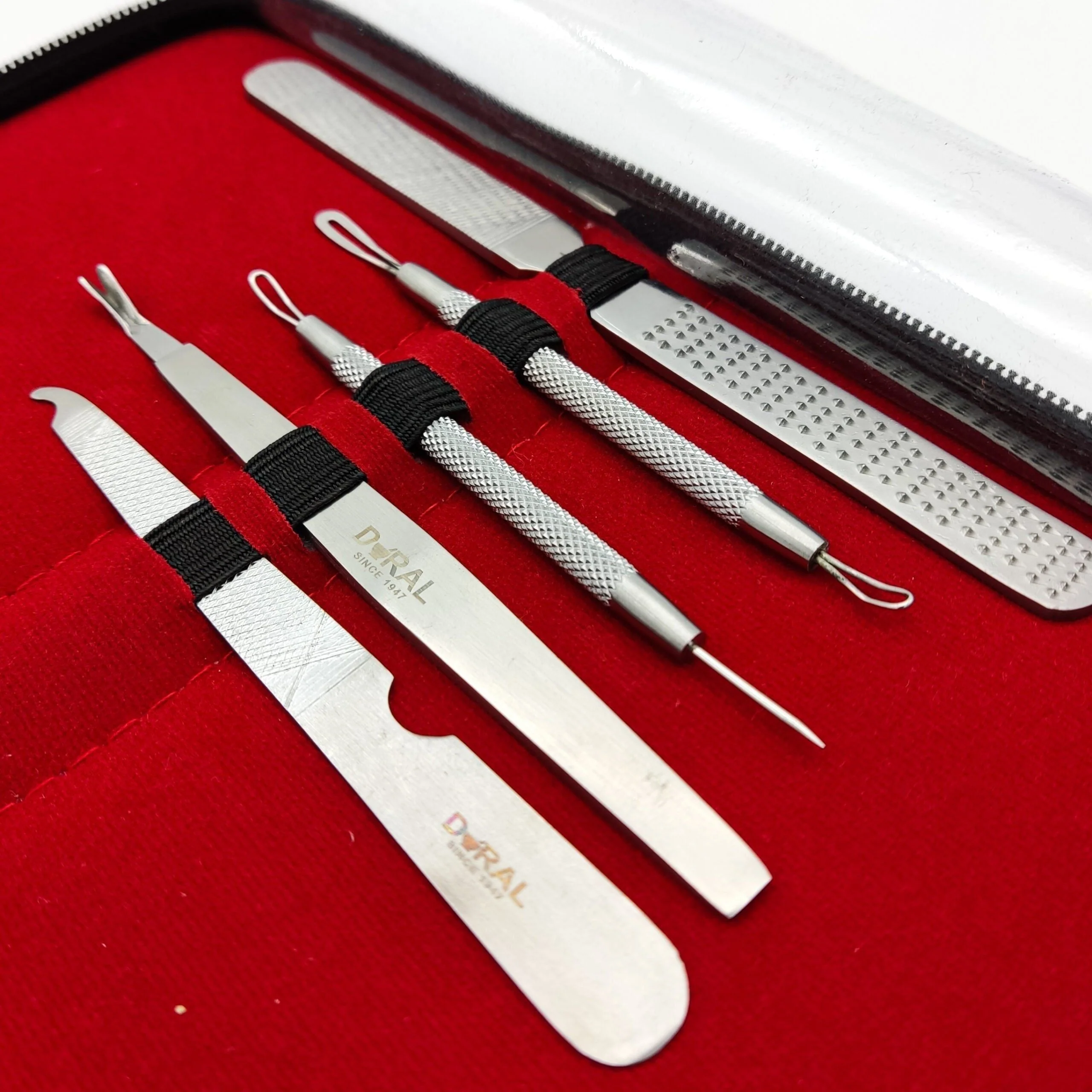 Dural Manicure/ Pedicure/Facial Complete Kit with Leather Case Stainless Steel (Grade A+) - Image 2
