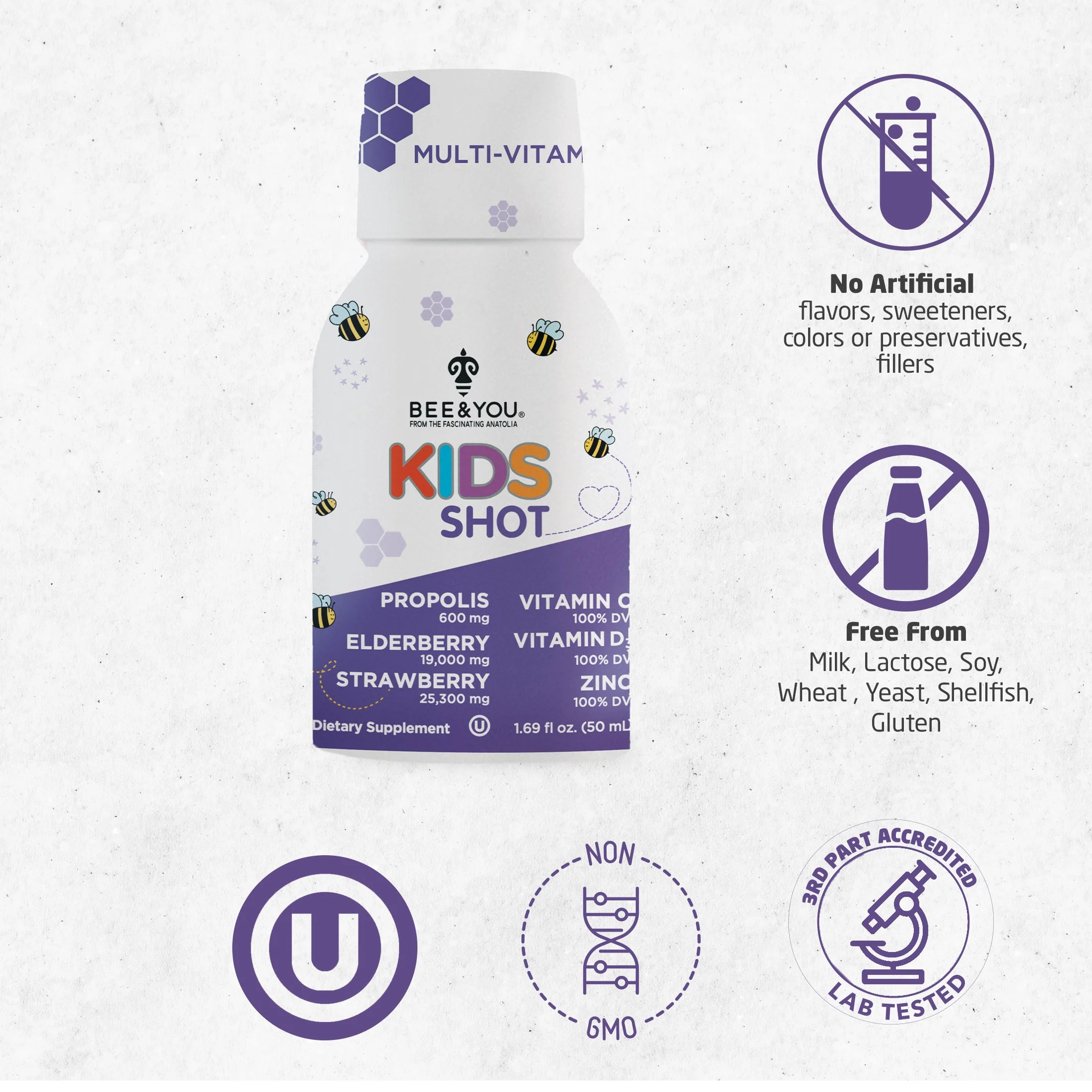 Elderberry Immune Support Shot Drink for Kids x 12 - Image 5