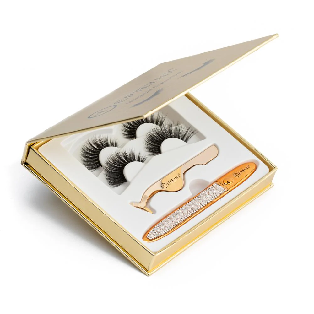 False Eyelashes - No Glue Black Eyeliner and Lashes Kit - Image 14