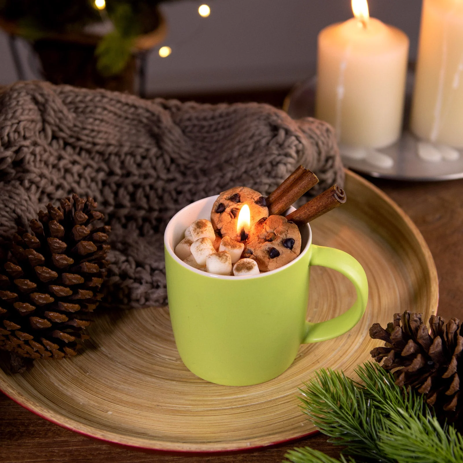 Fireside Cocoa Candle Mug Realistic Food Candle - Image 2