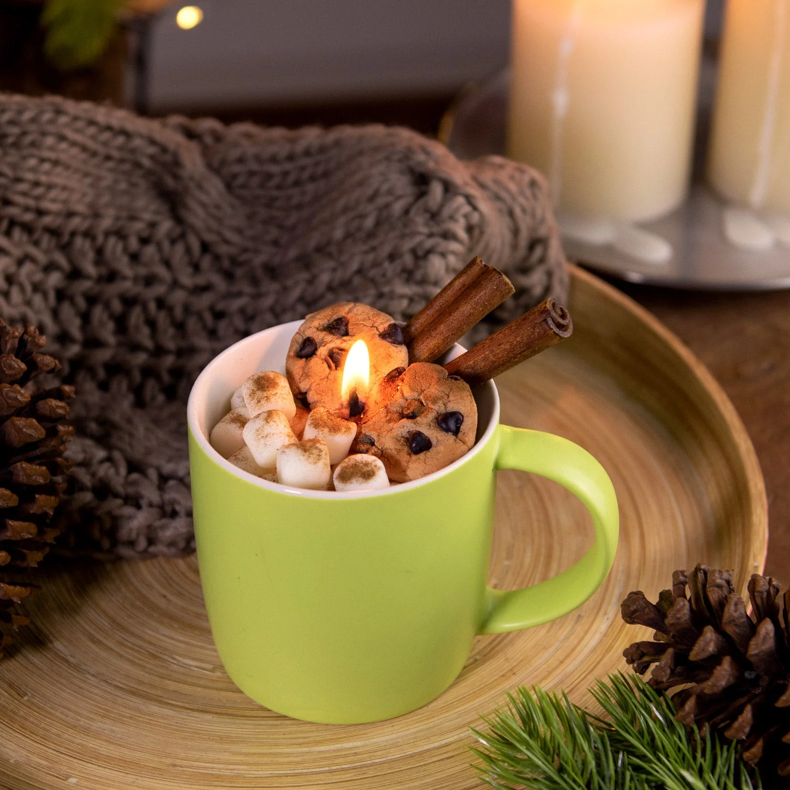 Fireside Cocoa Candle Mug Realistic Food Candle - Image 3