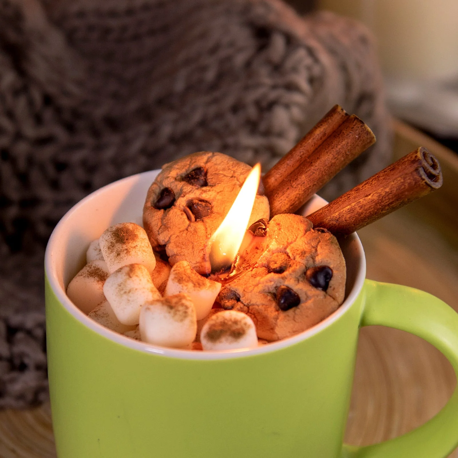 Fireside Cocoa Candle Mug Realistic Food Candle - Image 4