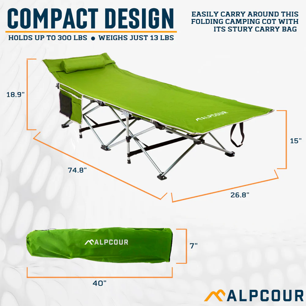 Folding Camping Cot - Large - Image 3