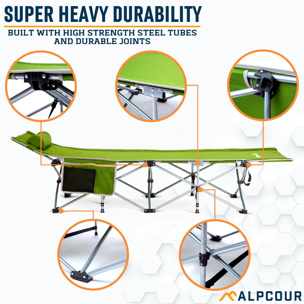 Folding Camping Cot - Large - Image 4