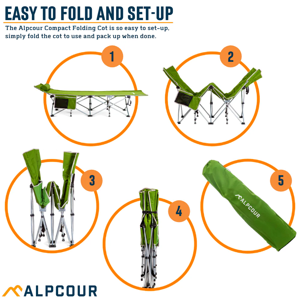 Folding Camping Cot - Large - Image 5