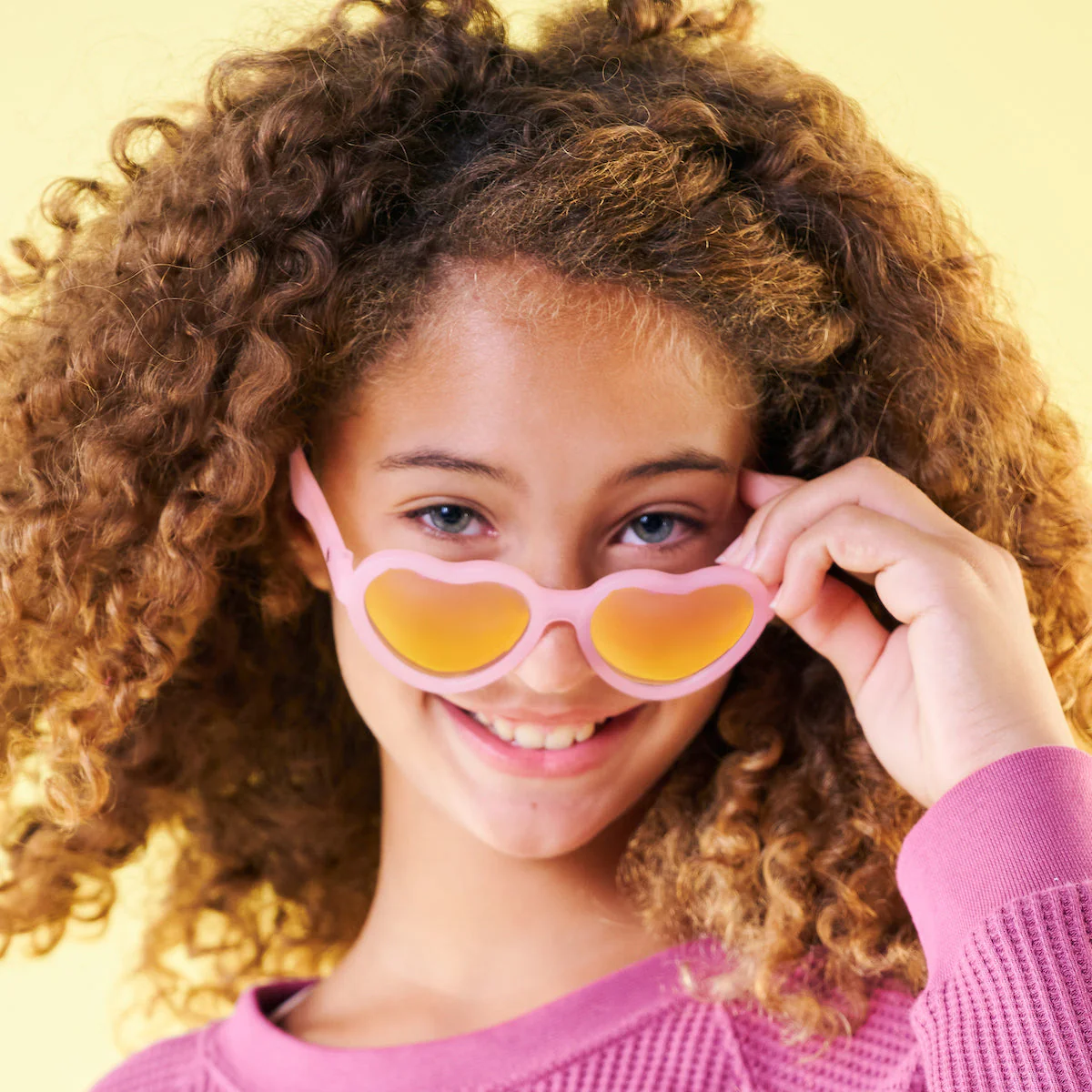 Frosted Pink Heart | Purple Polarized Mirrored Lenses - Image 6