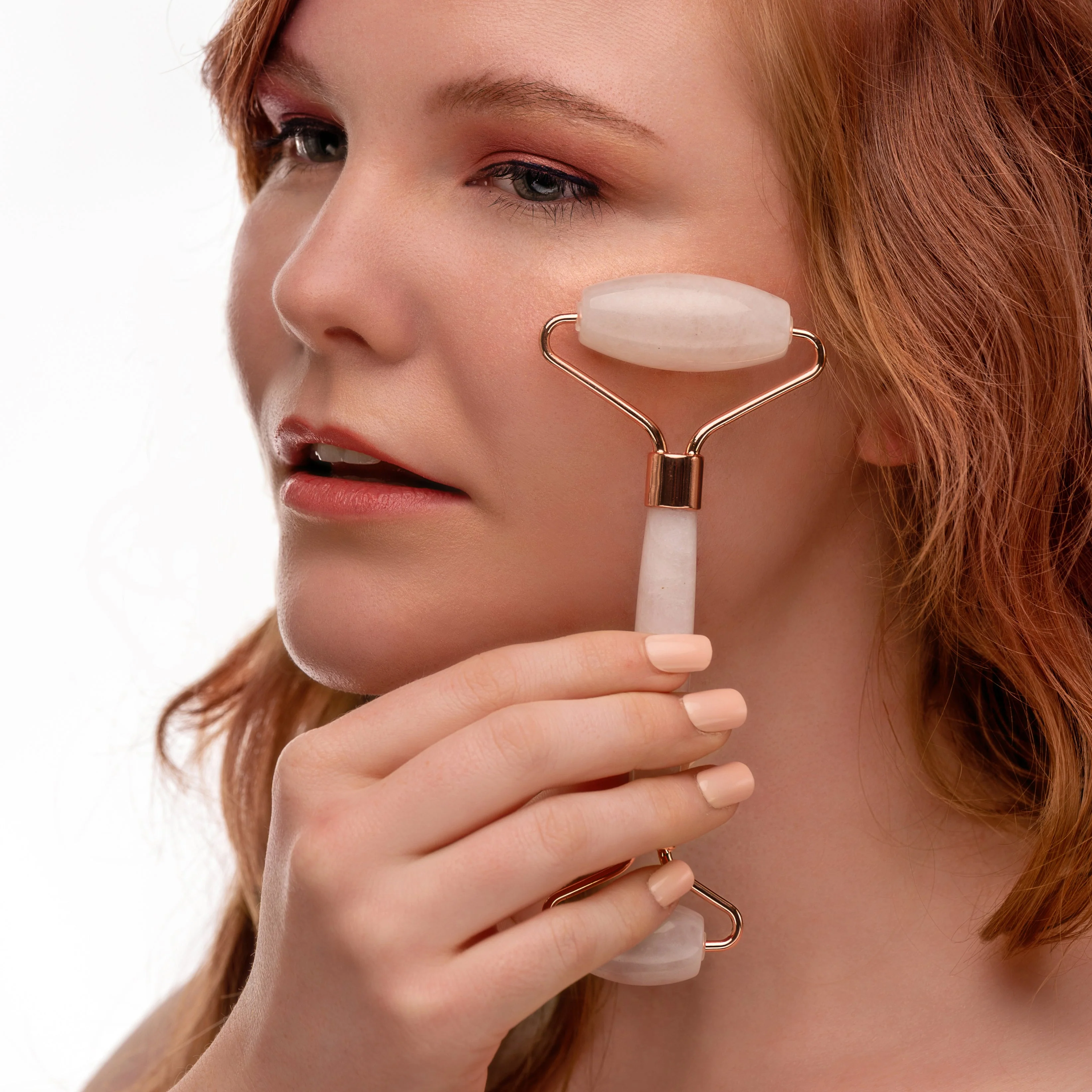 Genuine Rose Quartz Roller - Massage for Skin Tightening and Firming - Image 2