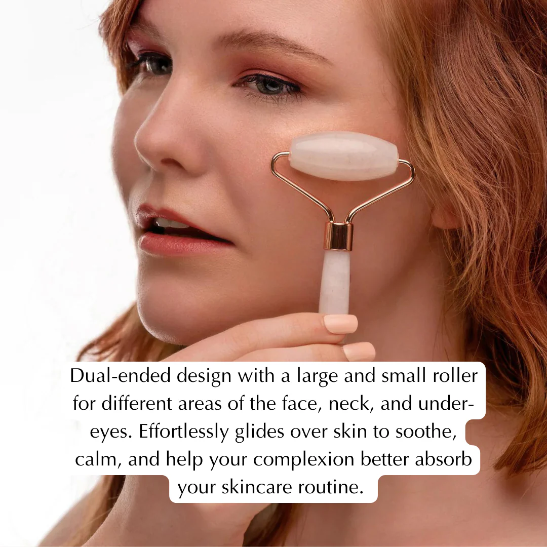 Genuine Rose Quartz Roller - Massage for Skin Tightening and Firming - Image 4