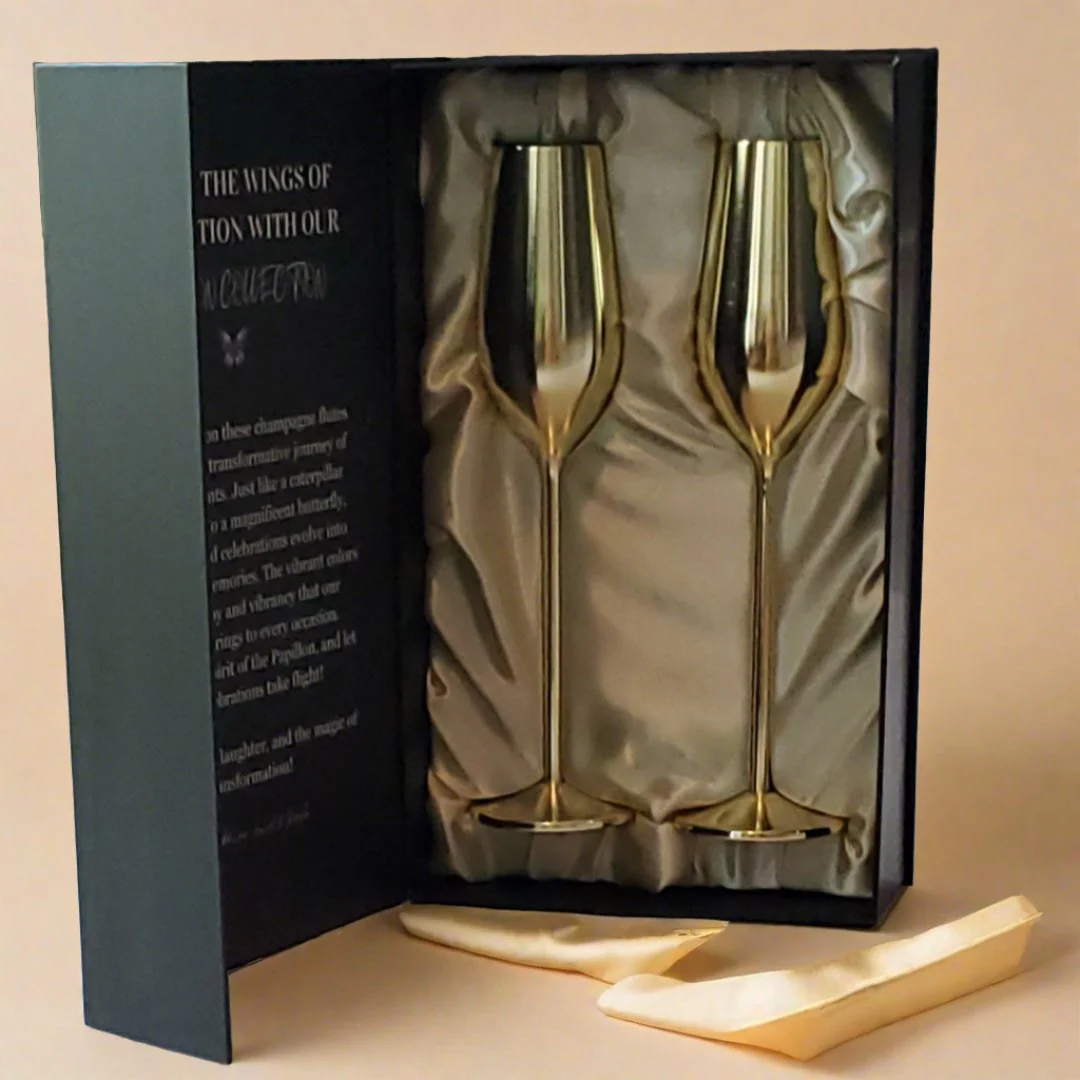 Gold Unbreakable Stainless Steel Champagne Flutes, Set of 2 - Image 11