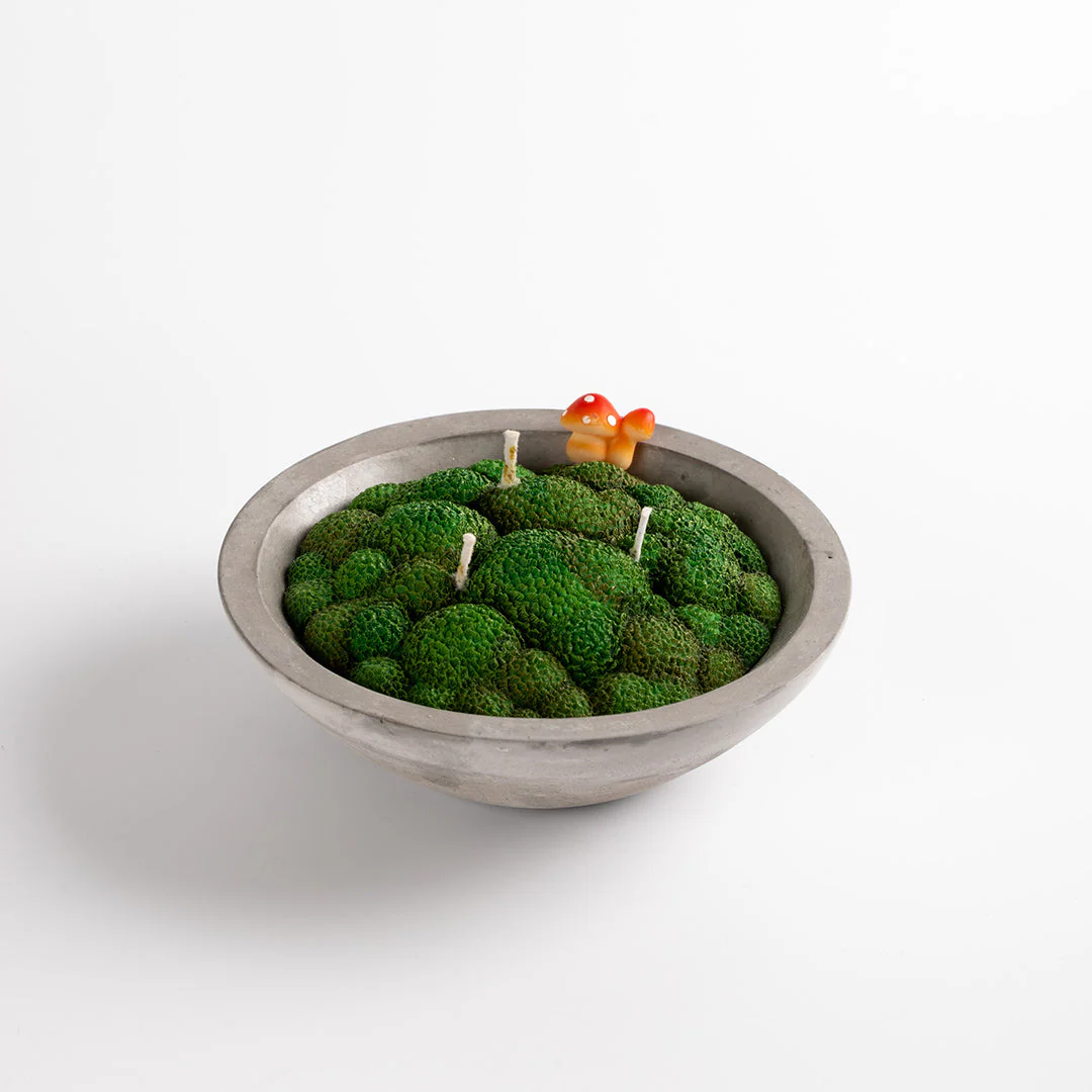 Grass Moss Scented Candle Bowl Home Decoration - Image 7