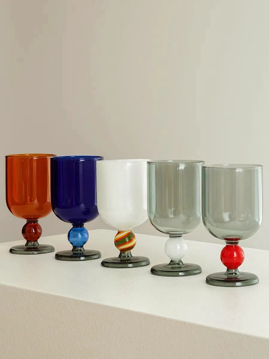 Gumballs Wine Glass - Eclectic Whimsical Coloured Cocktail Glasses - Image 2