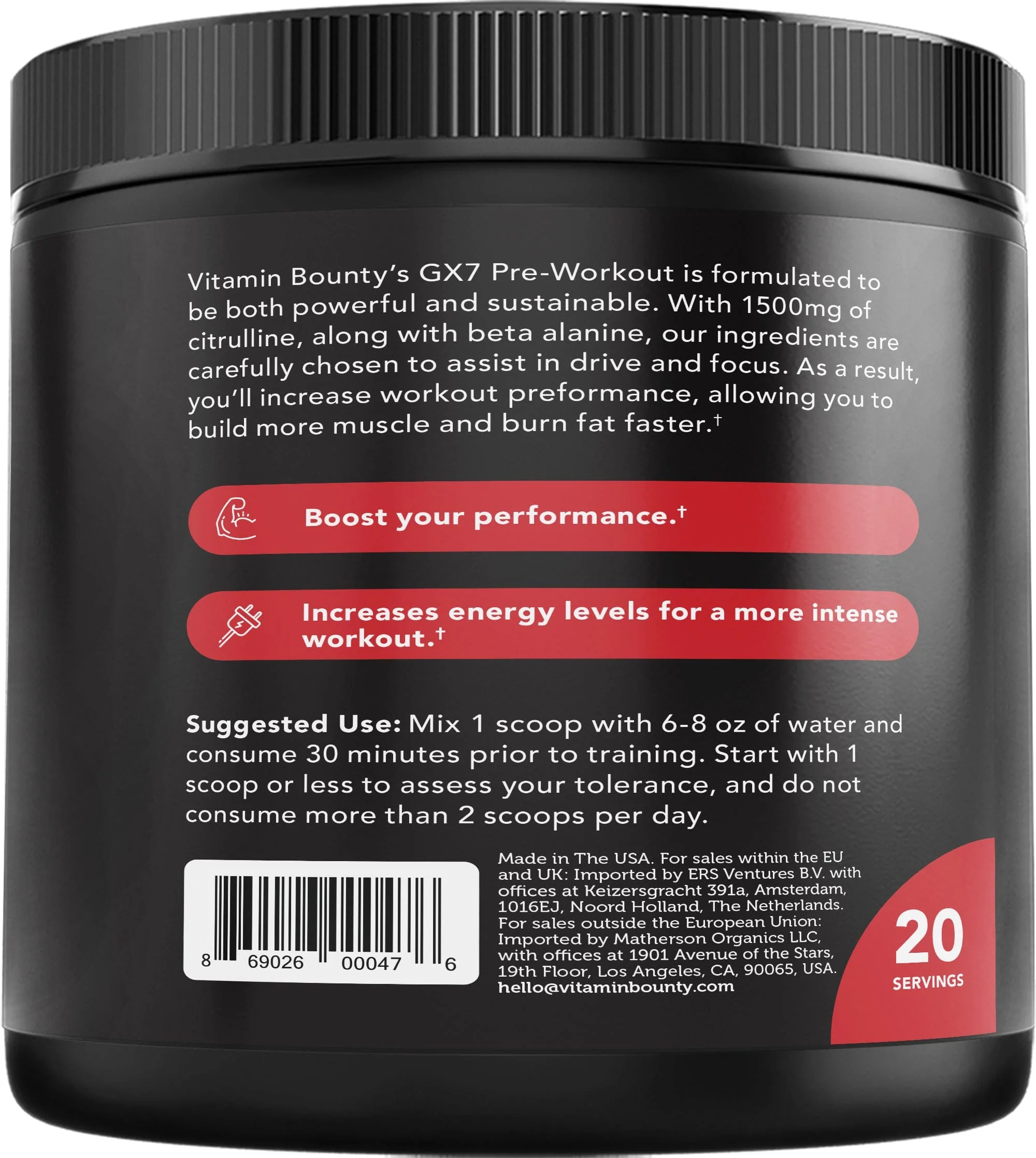 GX7 Pre-Workout - Watermelon - Image 3