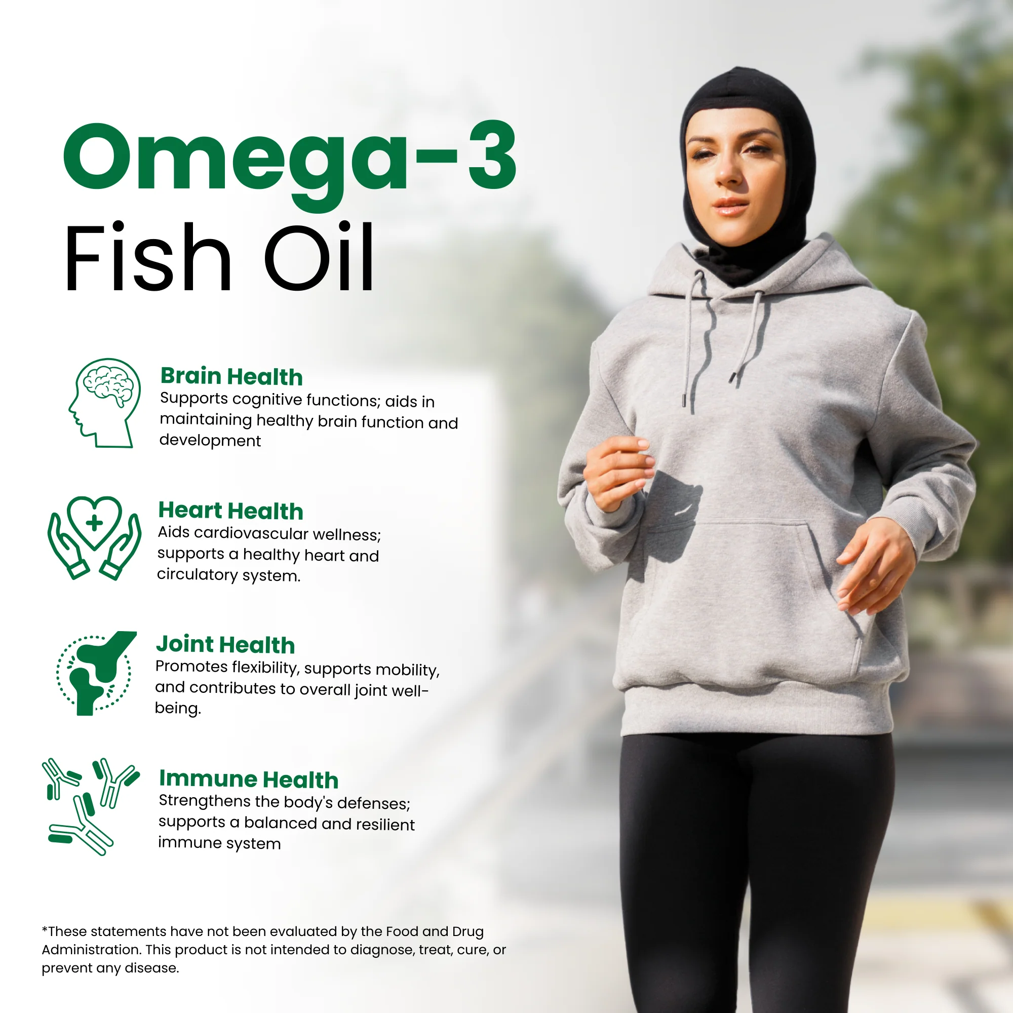 Halal Fish Oil Omega-3 (Halal Gelatin) Softgels - Image 2