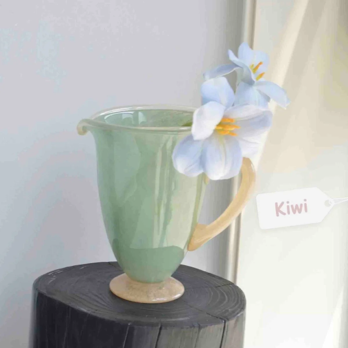 Handblown Bonbon Jug, Whimsical Pitcher, Dopamine Carafe, Glass Pourer - Image 8