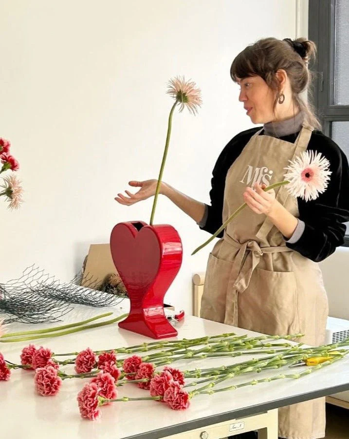 Handmade Ceramic Whimsical Eclectic Retro Heart-Shaped Flower Vase - Decorative Pottery Vase - Image 2