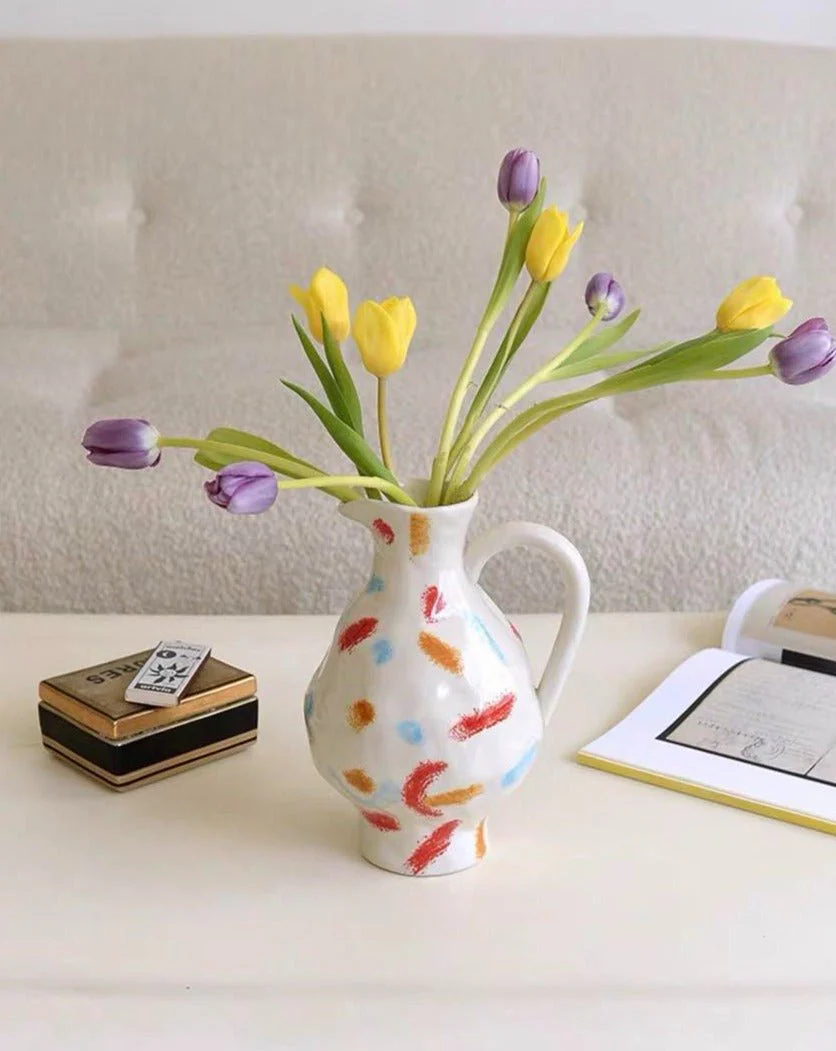 Handmade Nordic Style Pottery Jug Vase