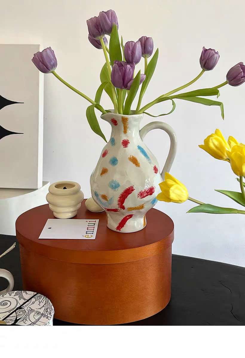 Handmade Nordic Style Pottery Jug Vase - Image 7