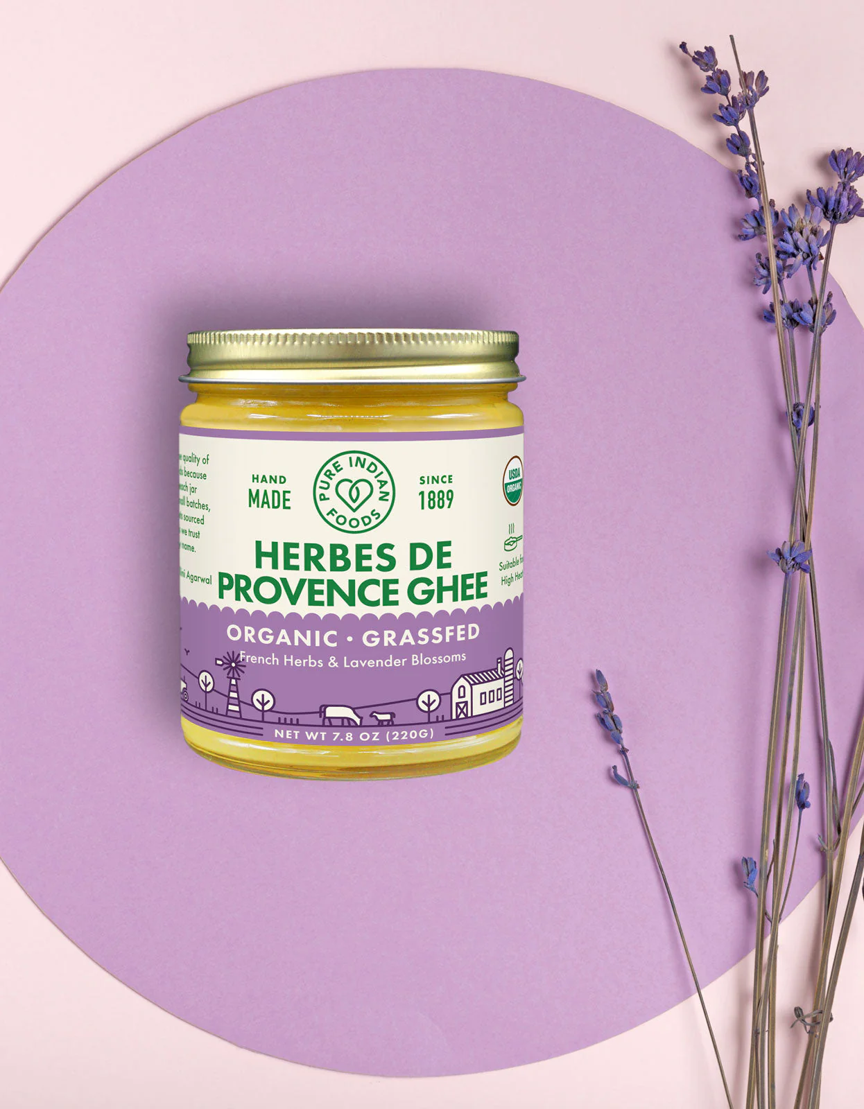 Herbes de Provence Ghee, Grassfed & Certified Organic - 7.8 oz - Image 2