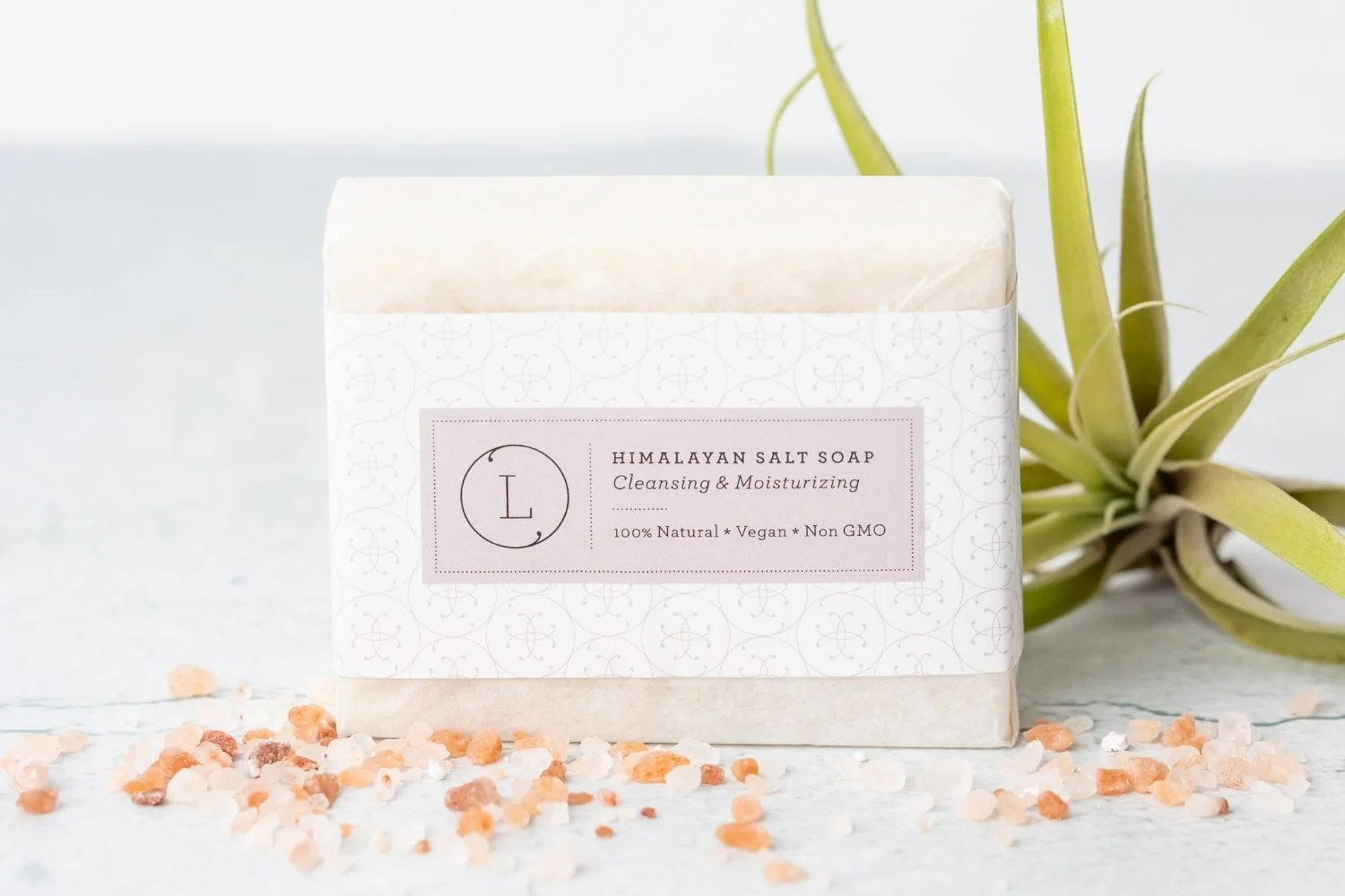 Himalayan Salt Soap Bar, Natural Unscented Soap, Vegan Handmade Soap - Image 2