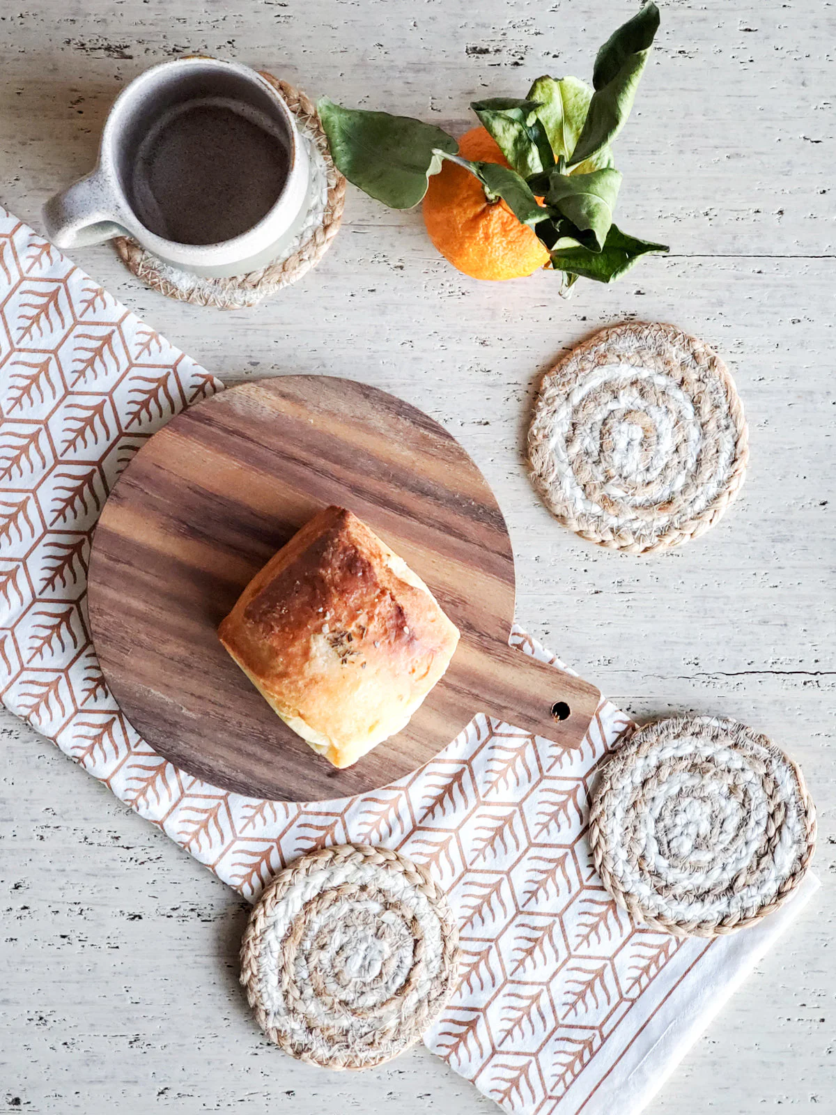 Kata Spiral Drink Coaster - Natural (Set of 4) - Image 2