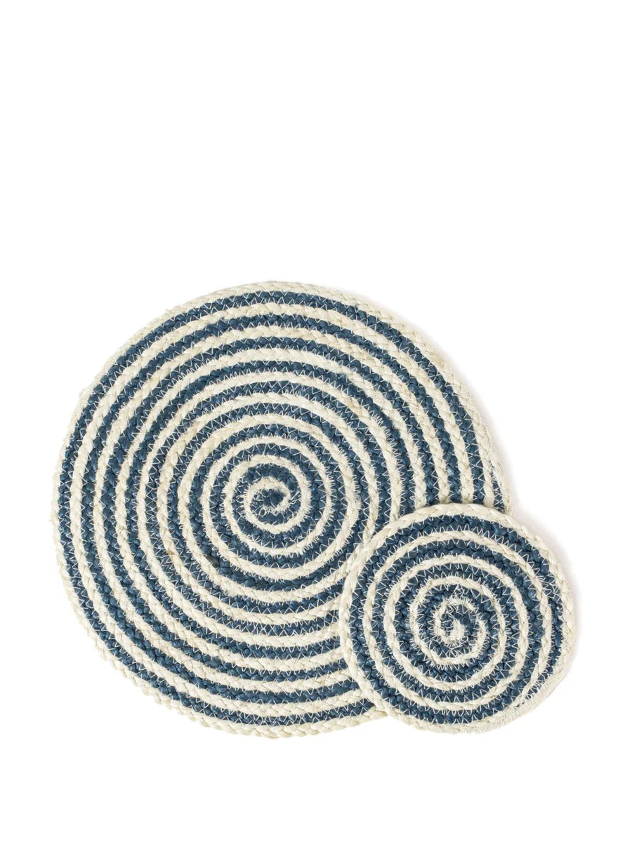 Kata Spiral Placemat - Blue (Set of 4) - Image 5