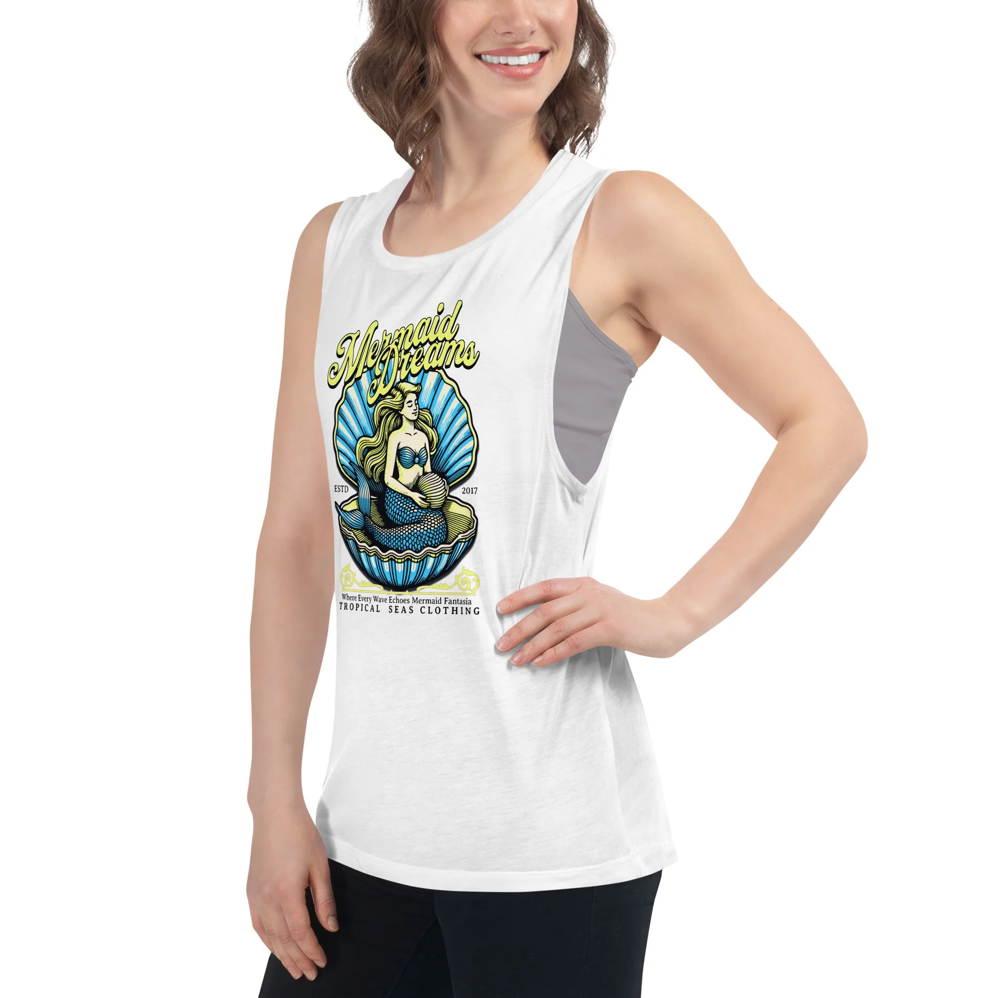 Ladies’ Tropical Mermaid Tank Top - Image 2