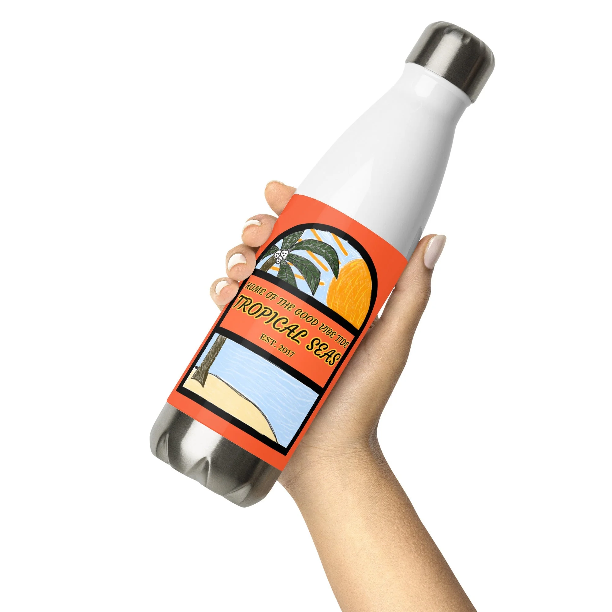 Lazy Afternoon Sketch Stainless Steel Water Bottle - Image 12