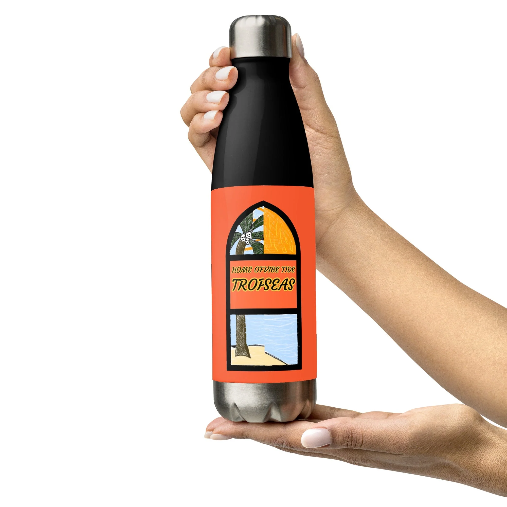 Lazy Afternoon Sketch Stainless Steel Water Bottle - Image 4