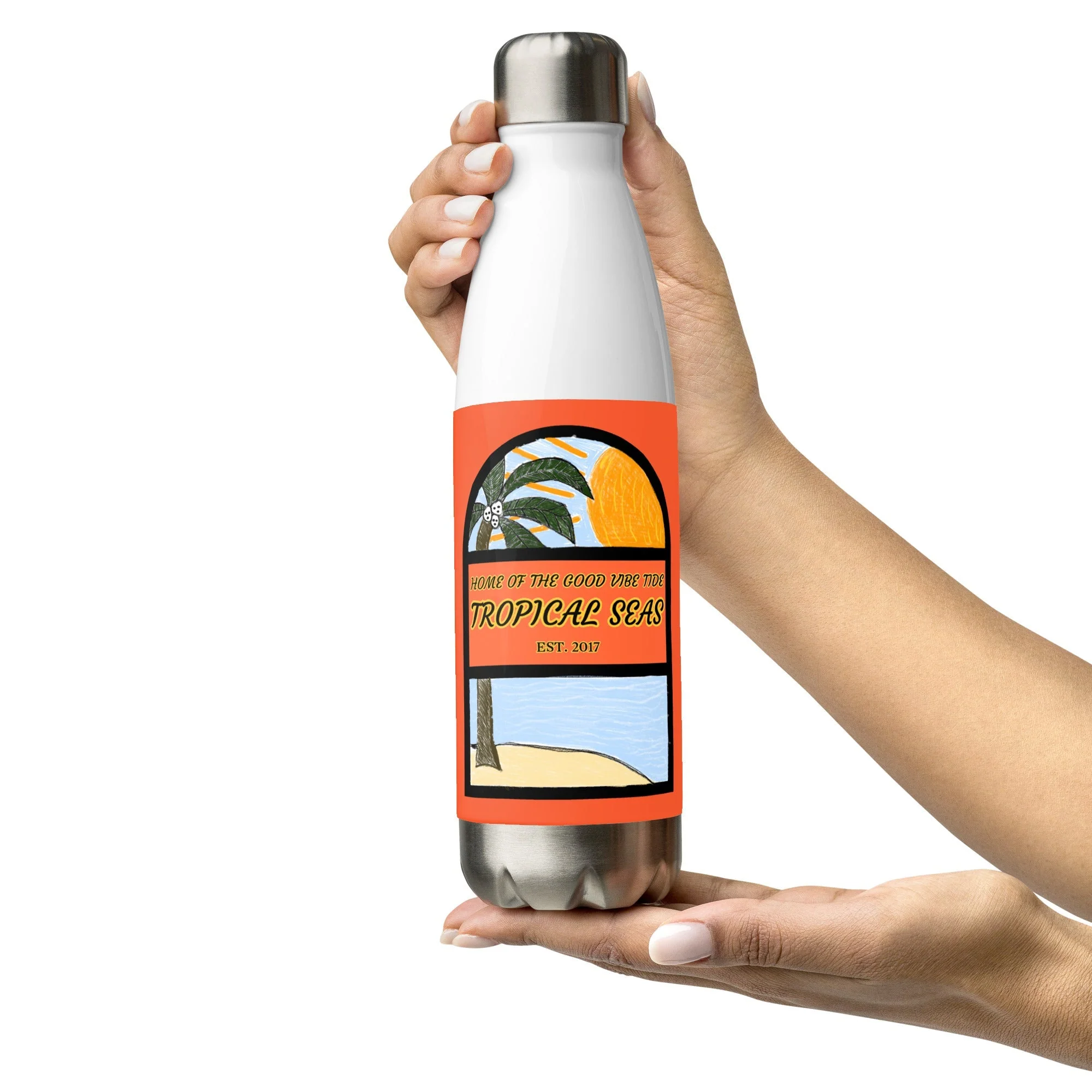 Lazy Afternoon Sketch Stainless Steel Water Bottle - Image 8