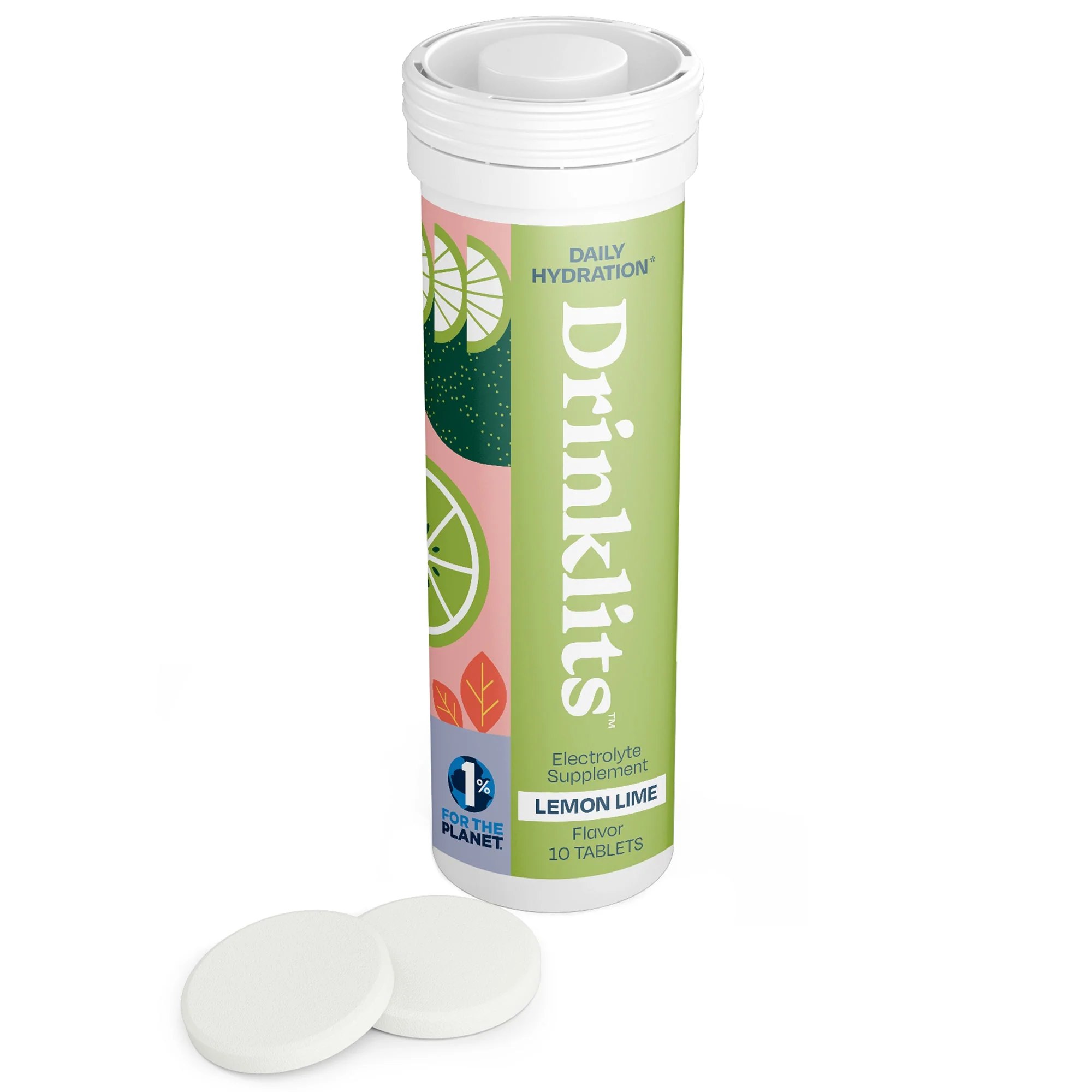 LEMON-LIME Electrolyte Tablets for Daily Hydration (8 Tubes, 80 Servings) - Image 2