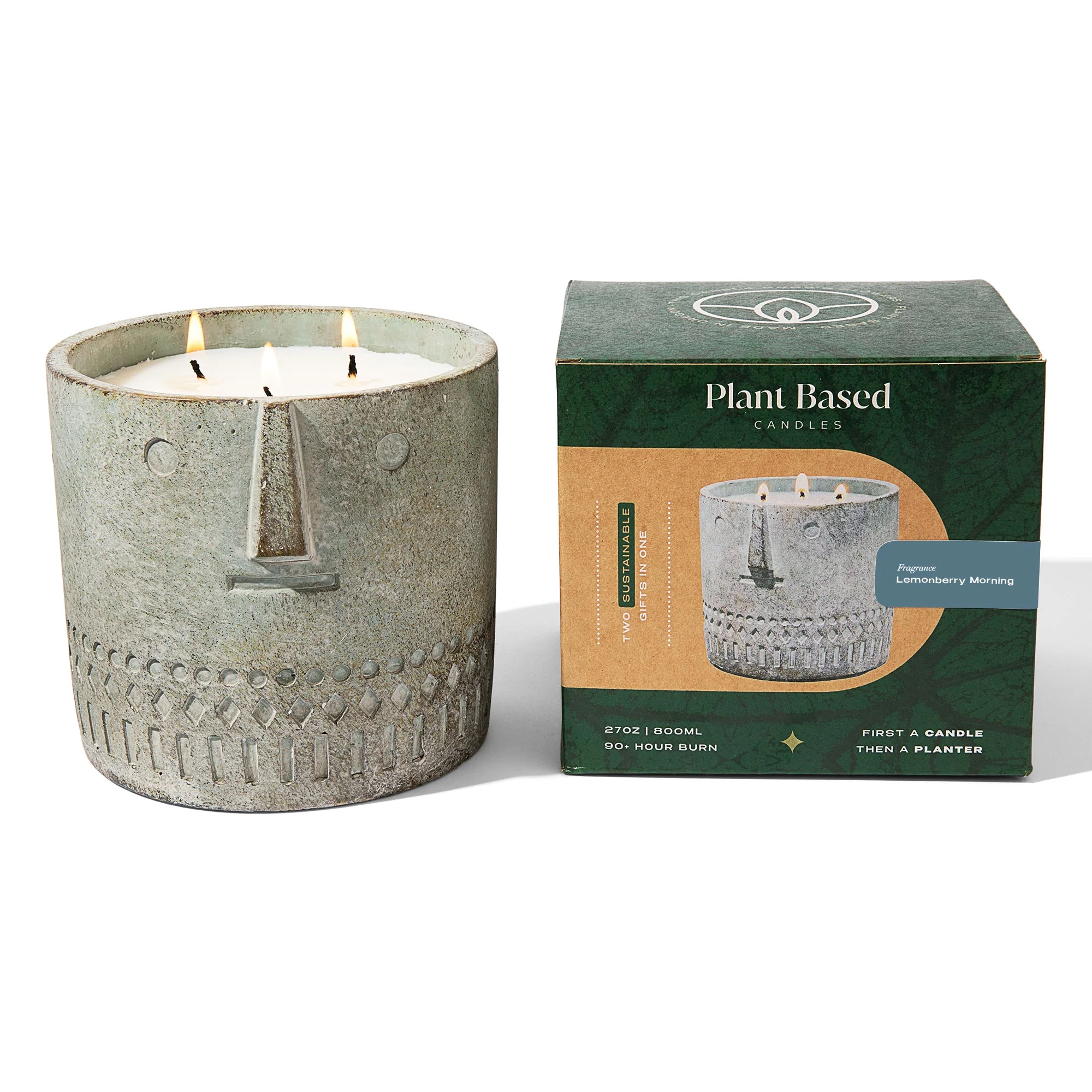 Lemonberry Morning Stone Face Candle 27oz - Image 7