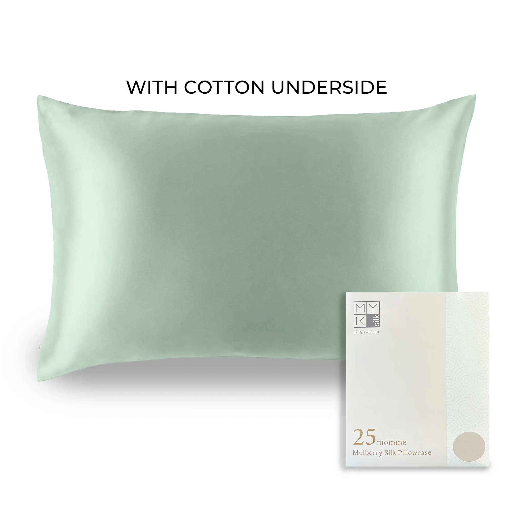 Luxury Mulberry Silk Pillowcase with Cotton Underside (25 momme) - Image 47
